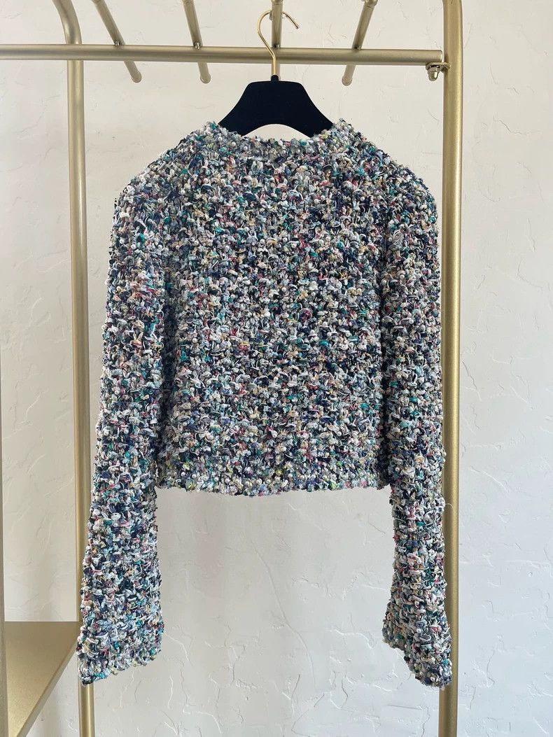 Chanel Chanel 21p blue pearl heavy industry woven jacket Size XS / US 0-2 / IT 36-38 - 2 Thumbnail