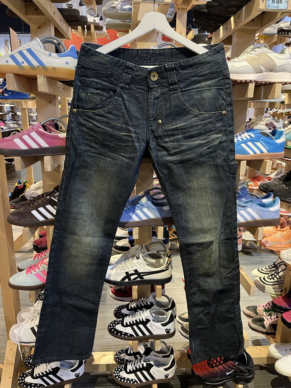 Japanese Brand Rattle Trap Faded Blue Jeans