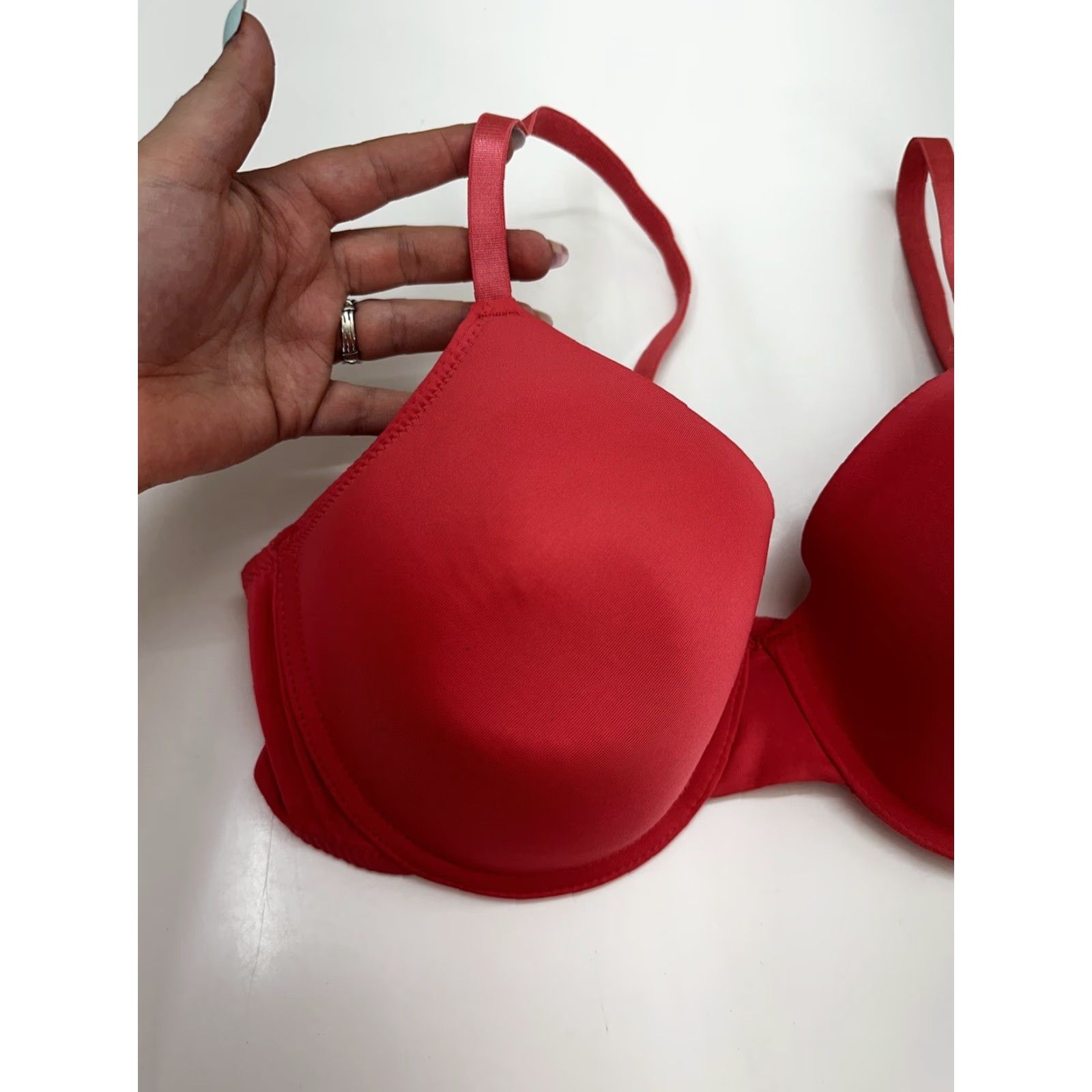 Pinko Unbranded Womens Bra 40D Pink Adjustable Padded T-Shirt Bra Mature Womens Velc? Size ONE SIZE - 4 Thumbnail