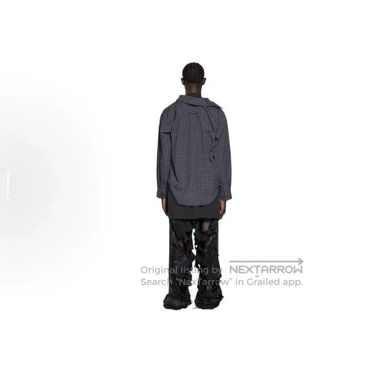 Balenciaga Balenciaga False two-piece plaid shirt T-shirt Size US XXS / EU 40 - 7 Thumbnail