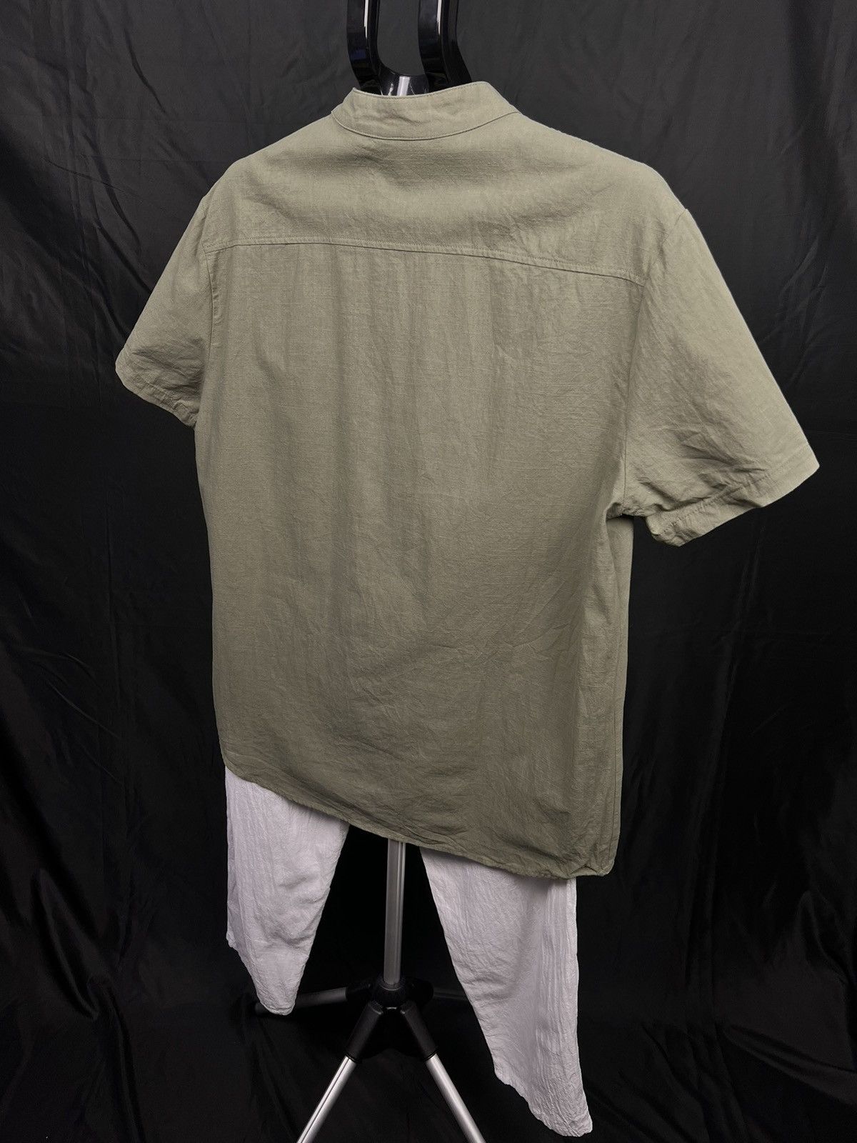 Other Set! White linen pants and green linen shirt old money style Size US 36 / EU 52 - 4 Thumbnail