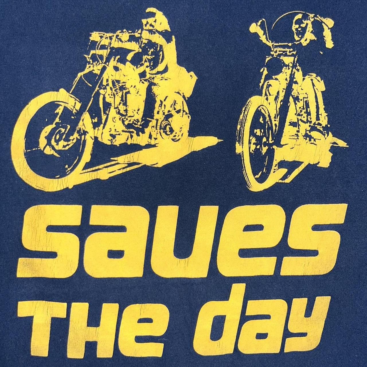 Vintage Vintage 90s Saves The Day Easyrider Motorcyle Pop Punk Tee Size US XL / EU 56 / 4 - 4 Thumbnail