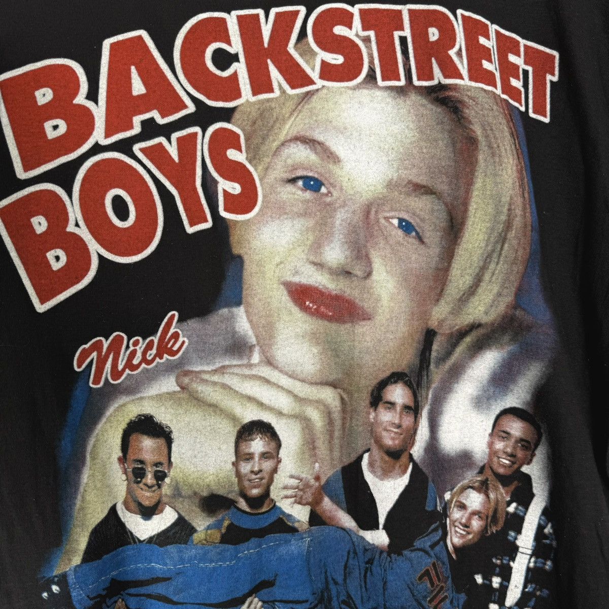 Band Tees Vintage 90s Backstreet Boys Large Print Euro LS Shirt Size US XL / EU 56 / 4 - 4 Thumbnail