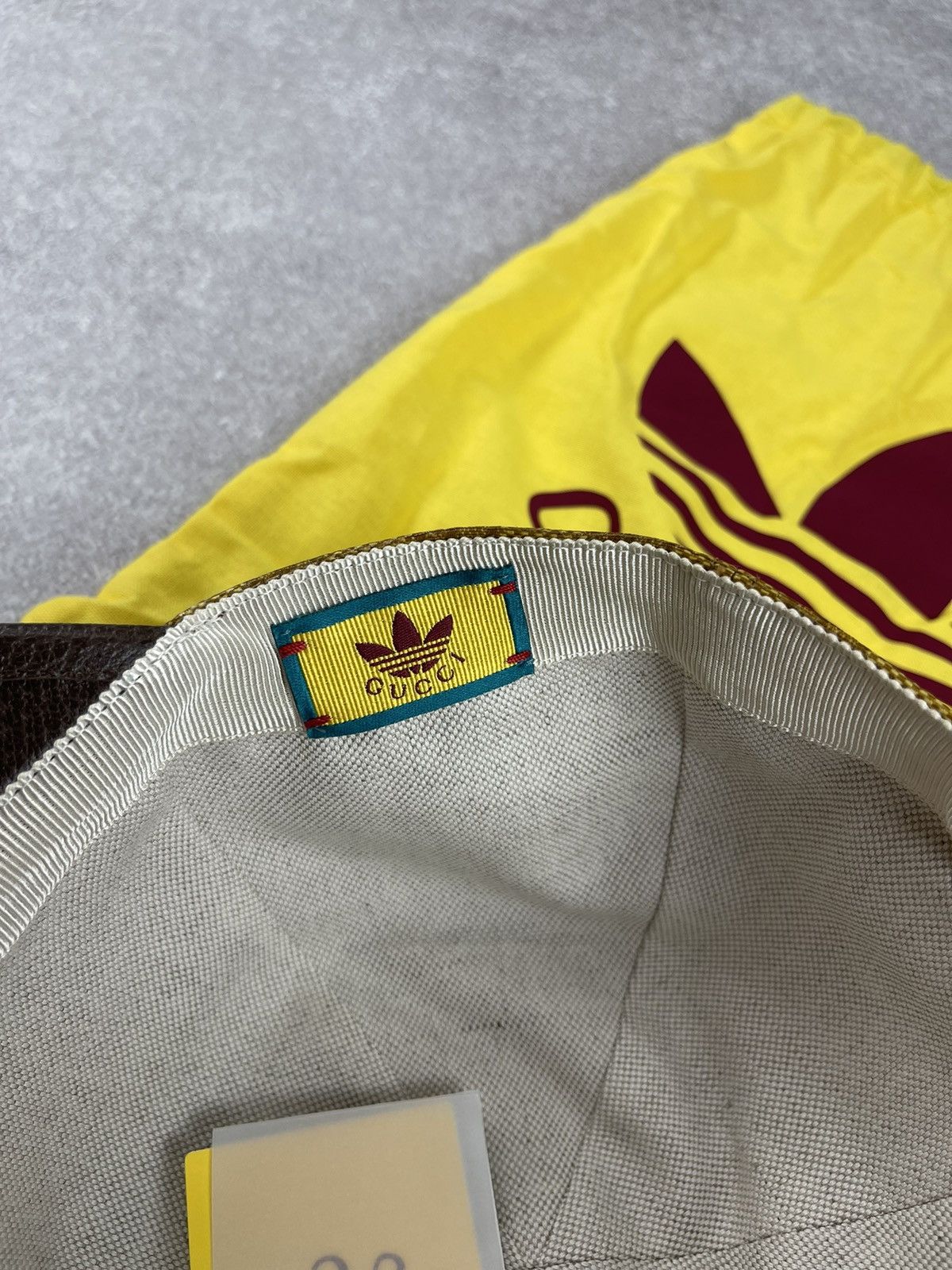 Adidas × Gucci Gucci x Adidas Baseball Cap Monogram Canvas Leather Size M Size ONE SIZE - 11 Thumbnail