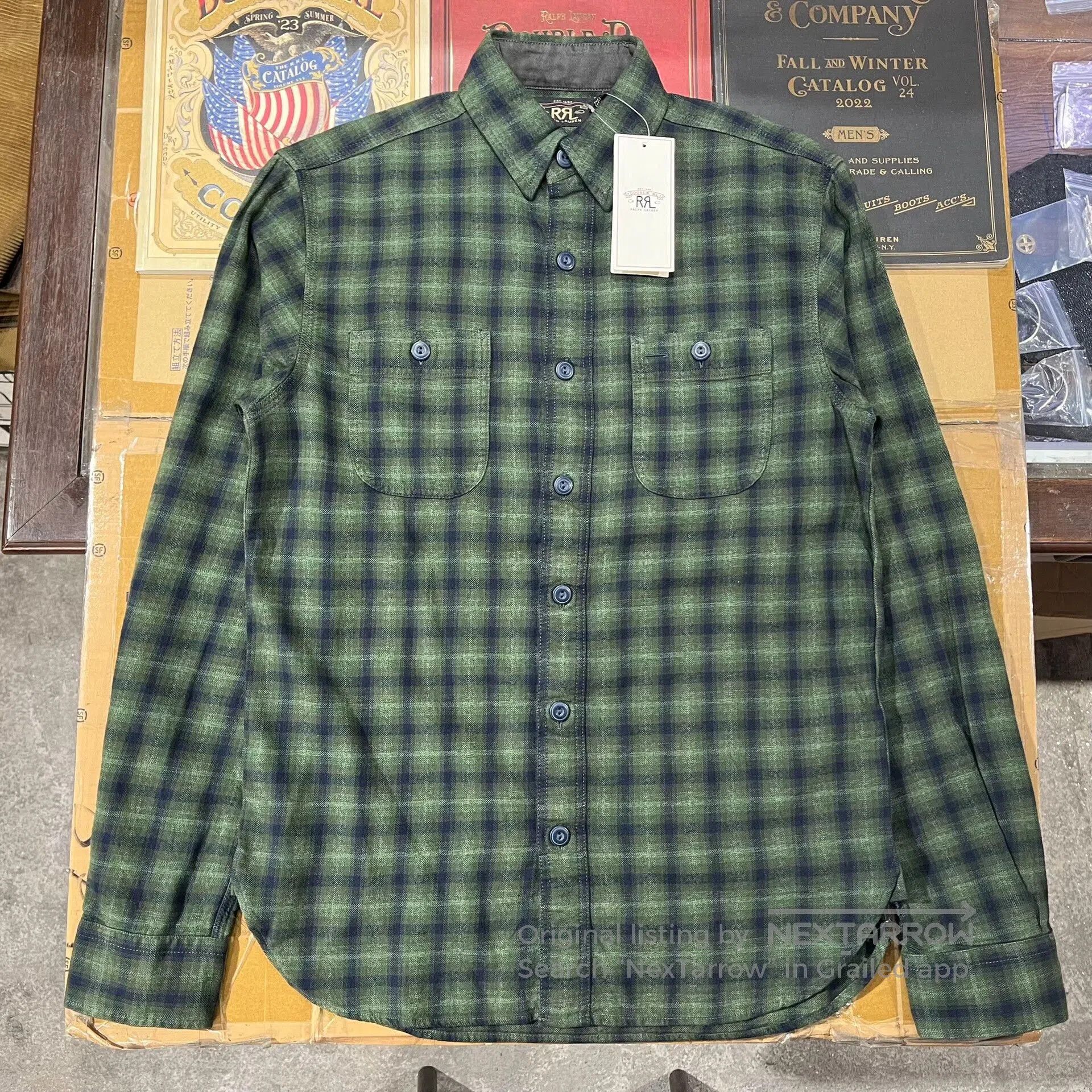 RRL Ralph Lauren RRL Green Plaid Shirt. Size US XS / EU 42 / 0 - 1 Thumbnail