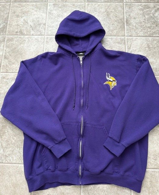 NFL Vintage Minnesota Vikings Zip-Up Hoodie Size US XL / EU 56 / 4 - 1 Thumbnail