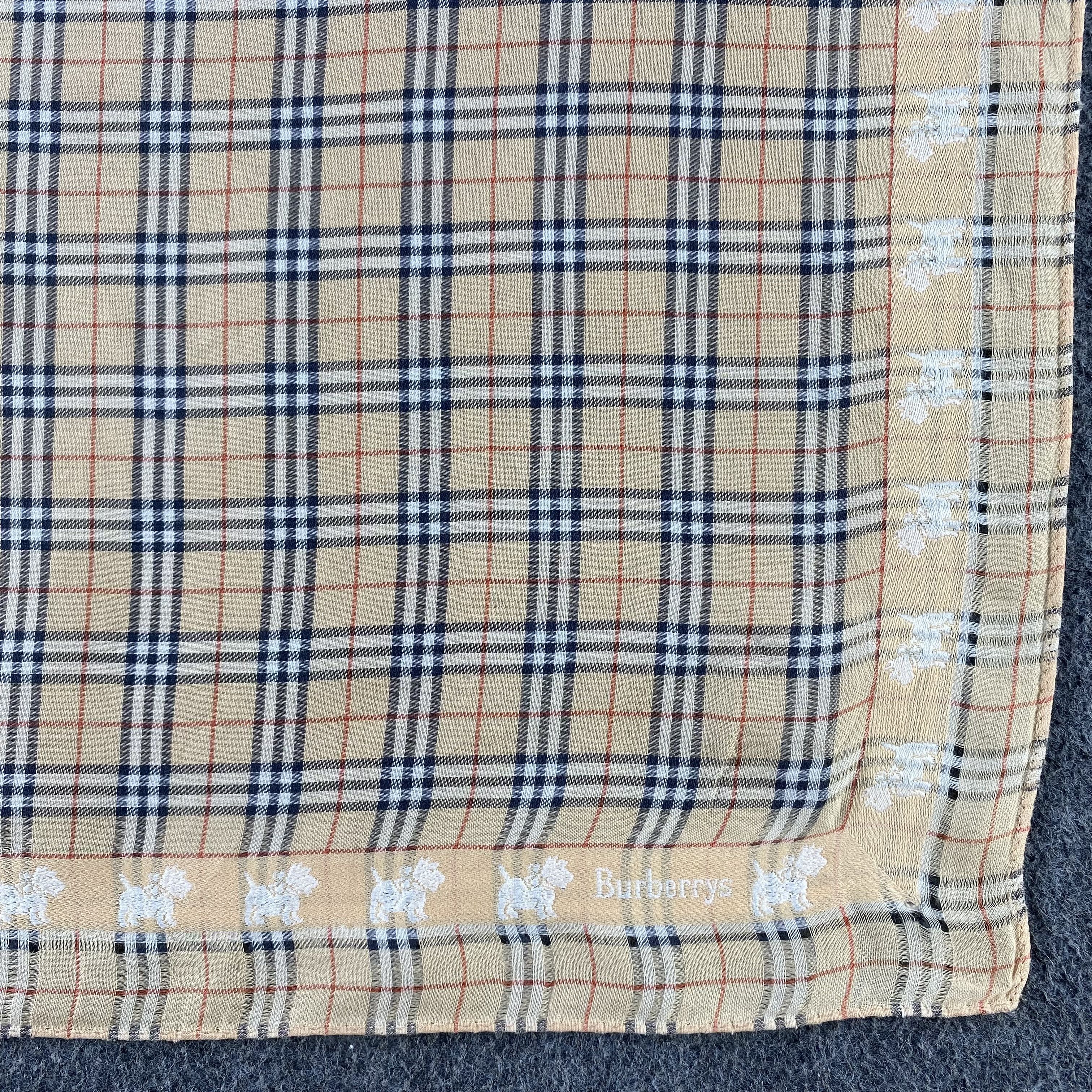 Burberry × Vintage Burberry Handkerchief/Neckerchief/Bandana HC615 Size ONE SIZE - 3 Thumbnail