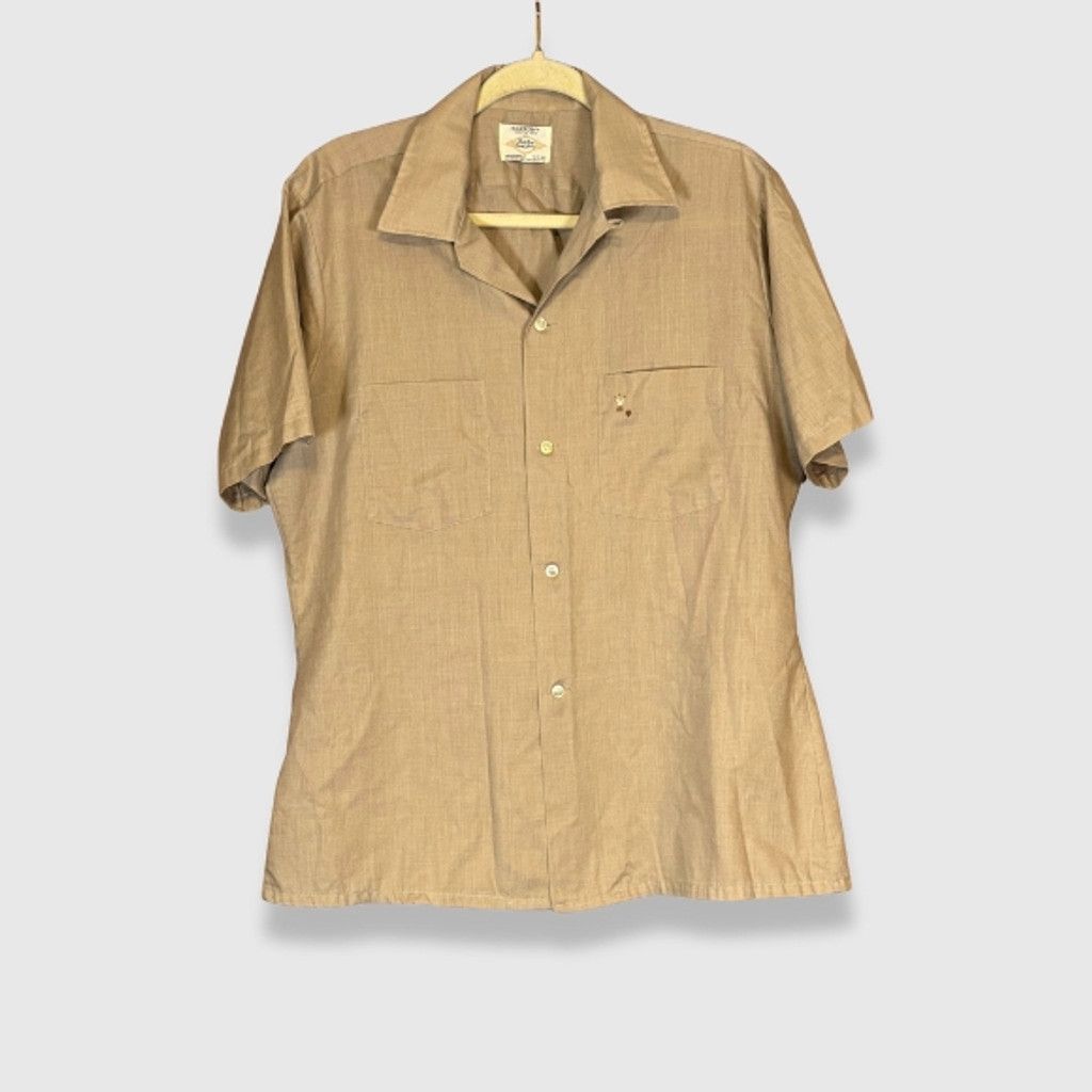 Arrow Vintage Arrow Shirt Minimal Tan Embroidered M Size US M / EU 48-50 / 2 - 1 Thumbnail
