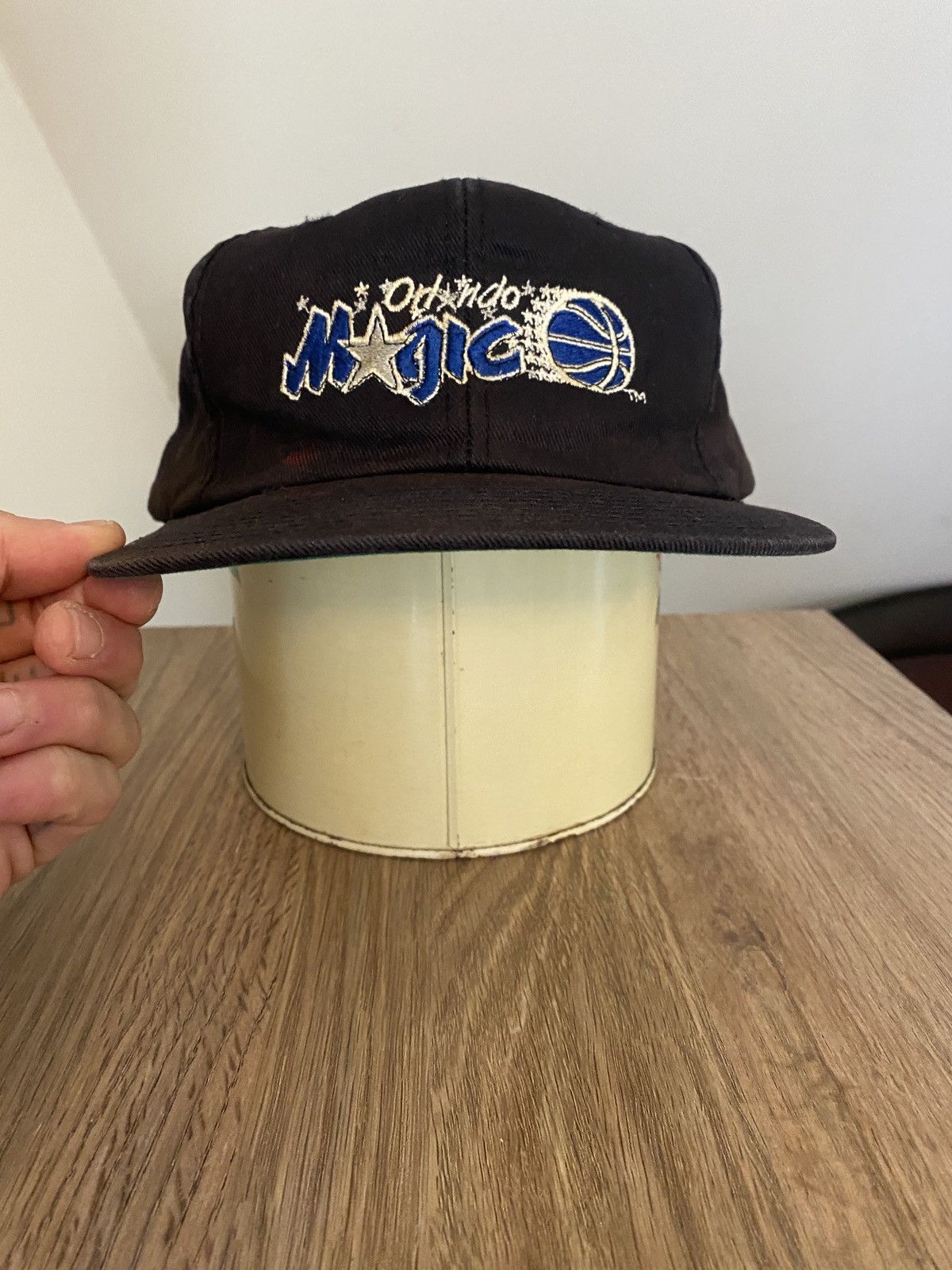 NBA Vintage 90’s Orlando Magic Sun Faded Black Snap Back Hat Cap Size ONE SIZE - 6 Thumbnail