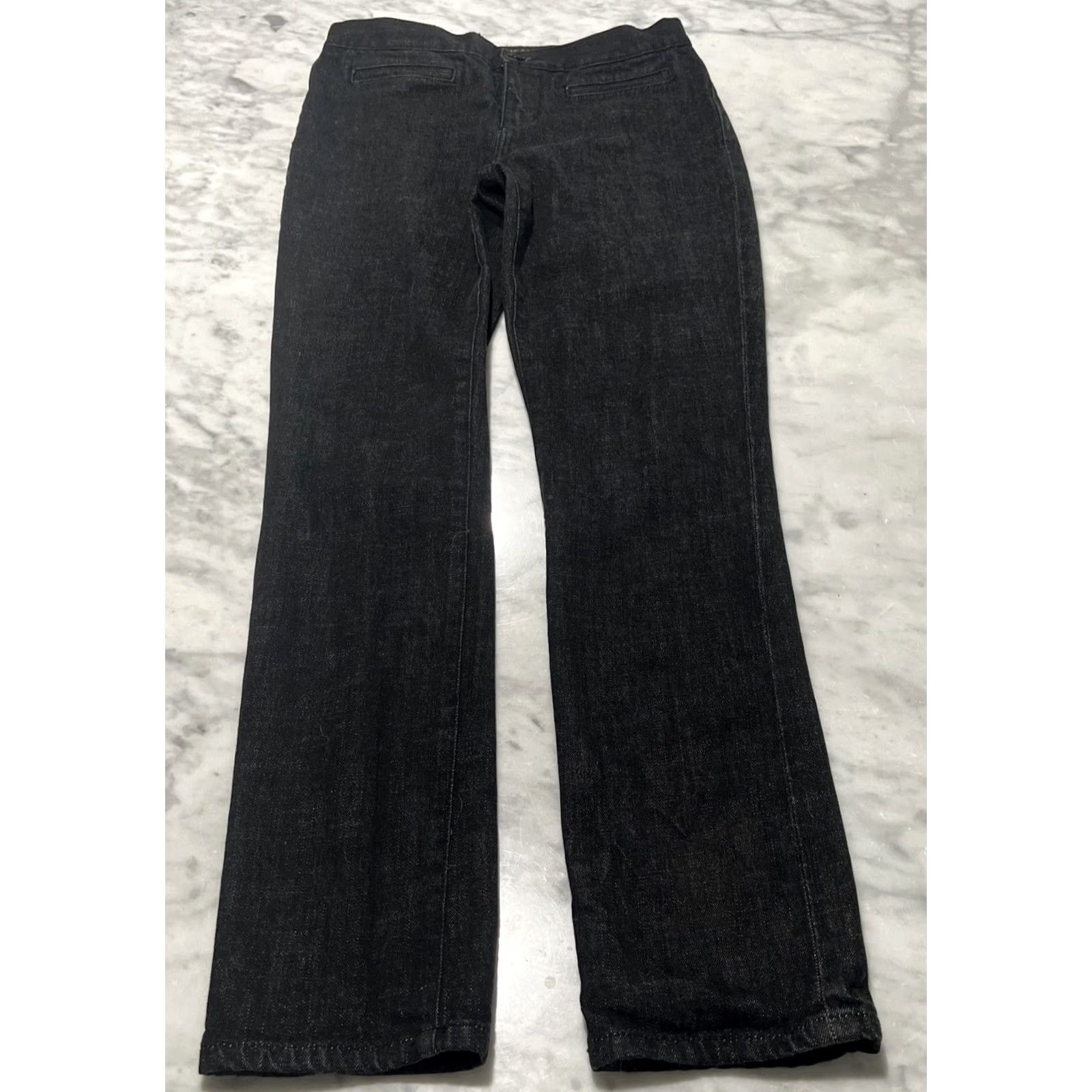 Ralph Lauren VINTAGE Ralph Lauren Jeans Women’s 2P Black Denim Bareback Cotton Jeans 90s Straight Womens 28in Inseam Regular Pant Size 26" / US 2 / IT 38 - 2 Thumbnail