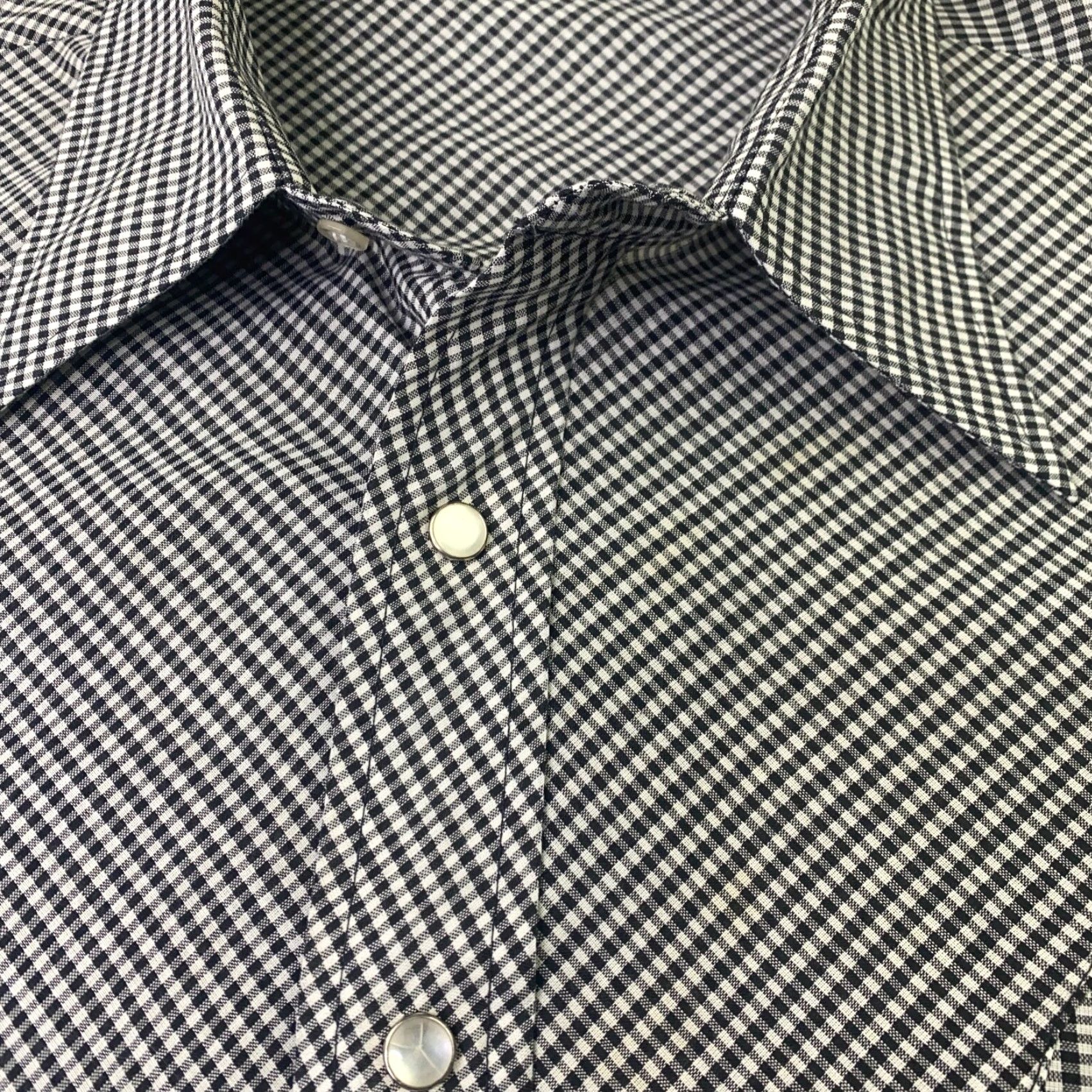 Vintage VINTAGE Campus Shirt Mens L Grey Check Gingham Western Casual Button-Up Size US L / EU 52-54 / 3 - 4 Thumbnail