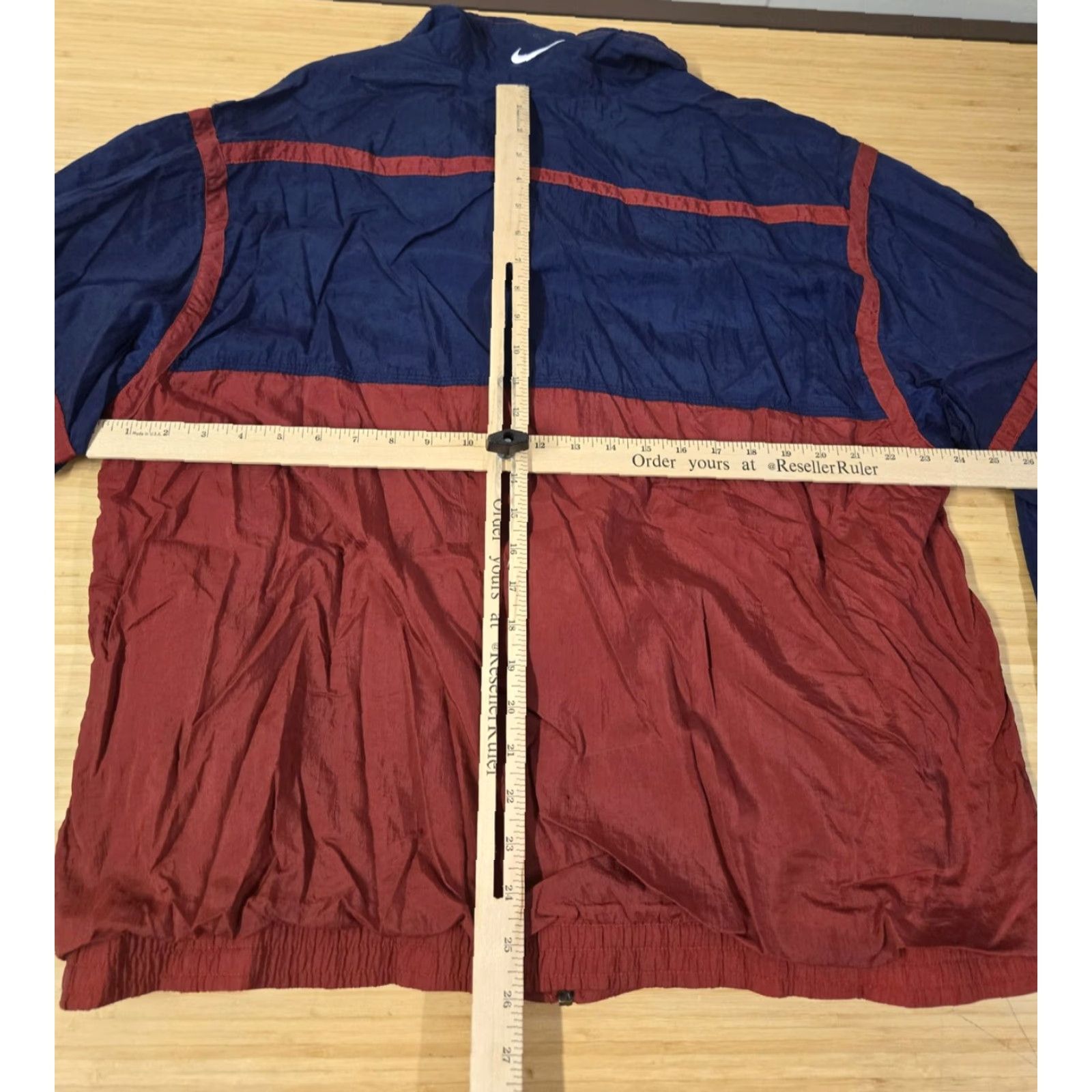 Nike VINTAGE Nike Jacket Mens Large Red Blue Swoosh Track Full Zip Windbreaker 90s Size US L / EU 52-54 / 3 - 8 Thumbnail