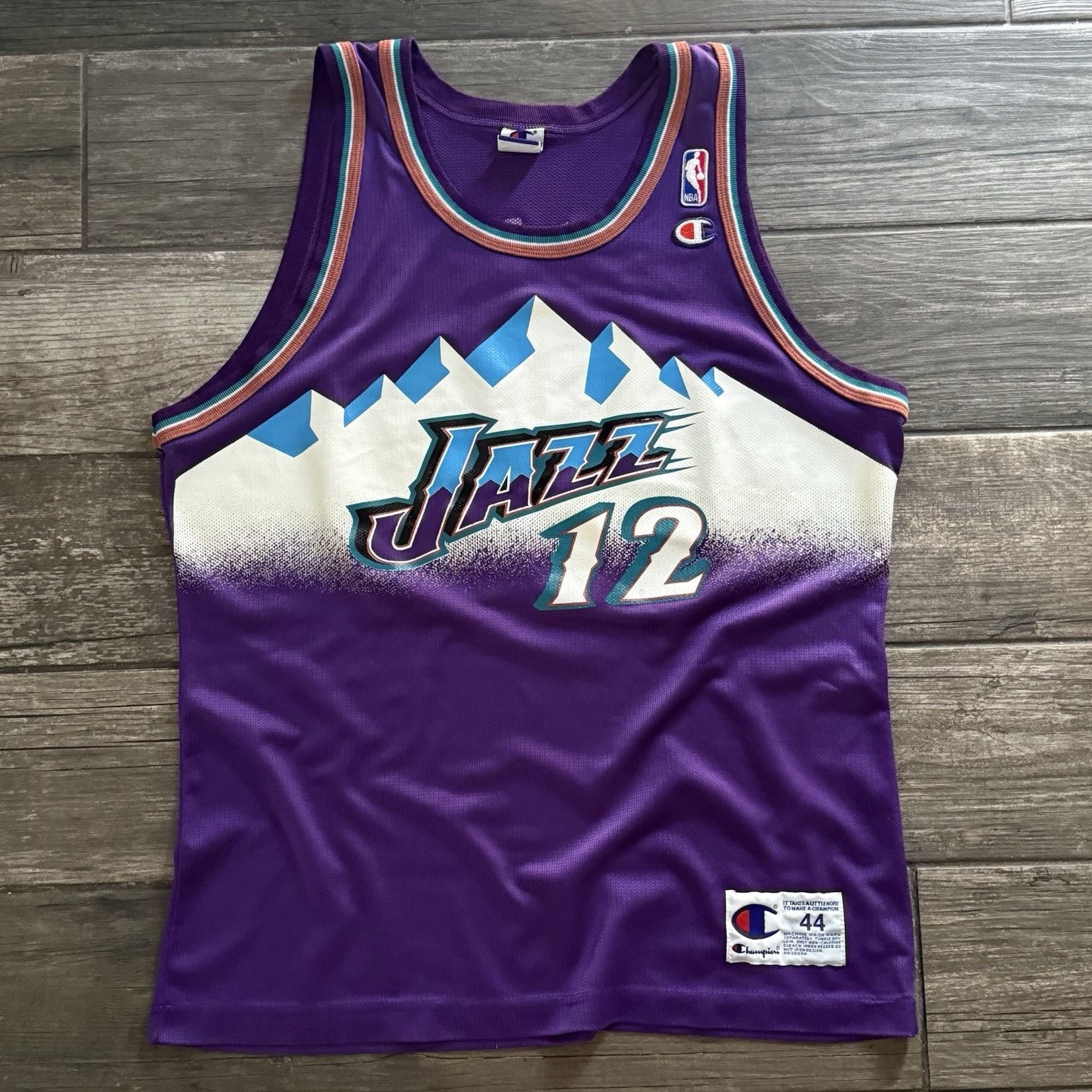 Champion Vintage Champion John Stockton Utah Jazz #12 NBA Jersey