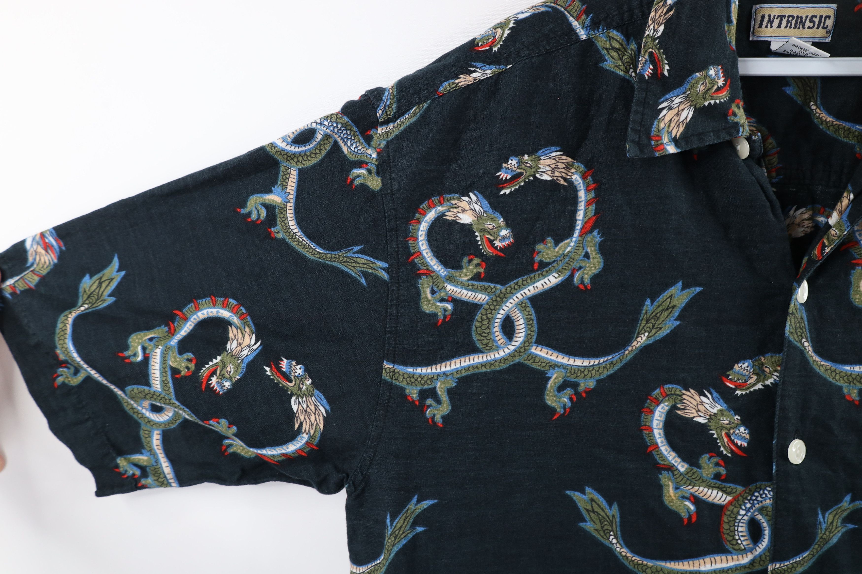 Vintage Vintage 90s Streetwear Dragon All Over Print Button Shirt Size US M / EU 48-50 / 2 - 4 Thumbnail