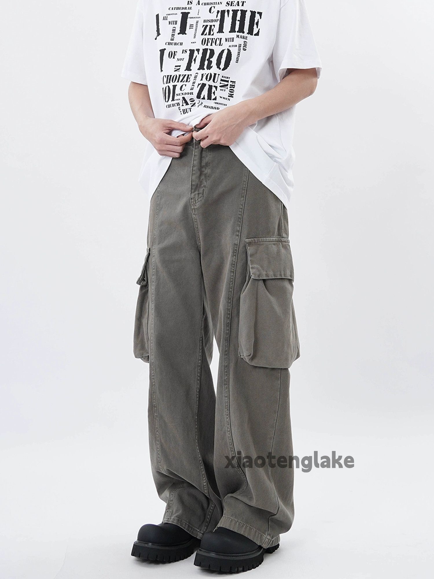 Designer × Japanese Brand × Vintage washed faded cleanfit yuppie patchwork cargo pants Size US 32 / EU 48 - 1 Thumbnail