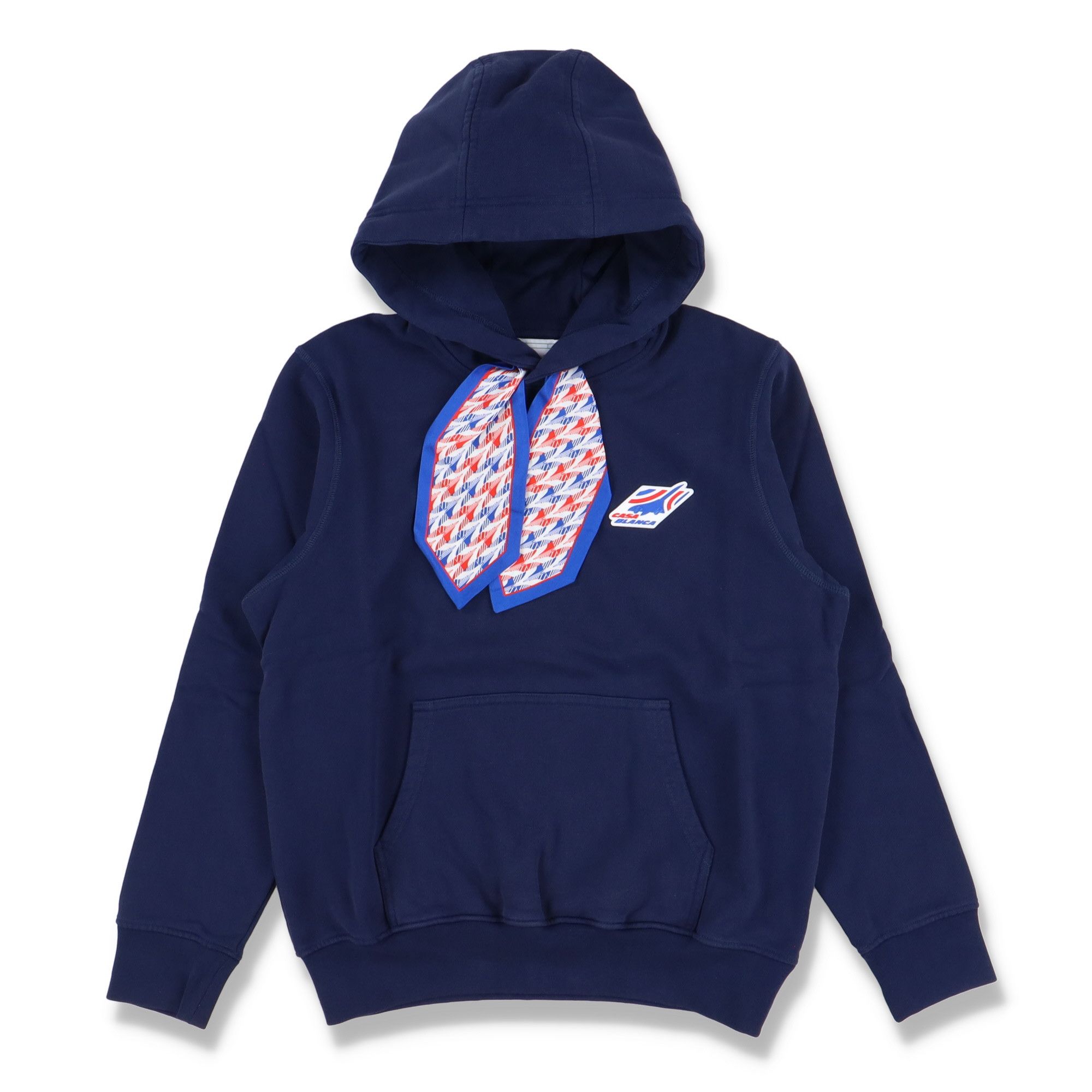Casablanca Blue Silk Scarf Air Logo Hoodie Size US XXS / EU 40 - 1 Thumbnail