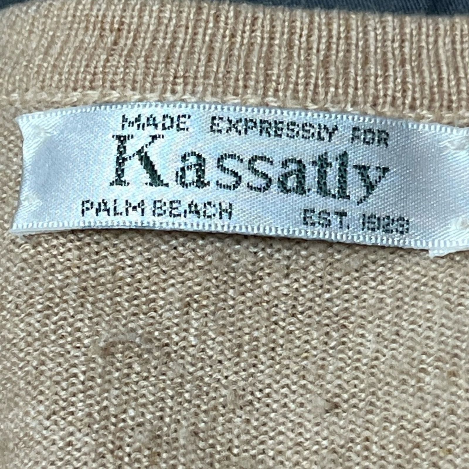 Other Kassatly Palm Beach 100% Cashmere Tan Cardigan Sweater XL Size XL / US 12-14 / IT 48-50 - 5 Thumbnail