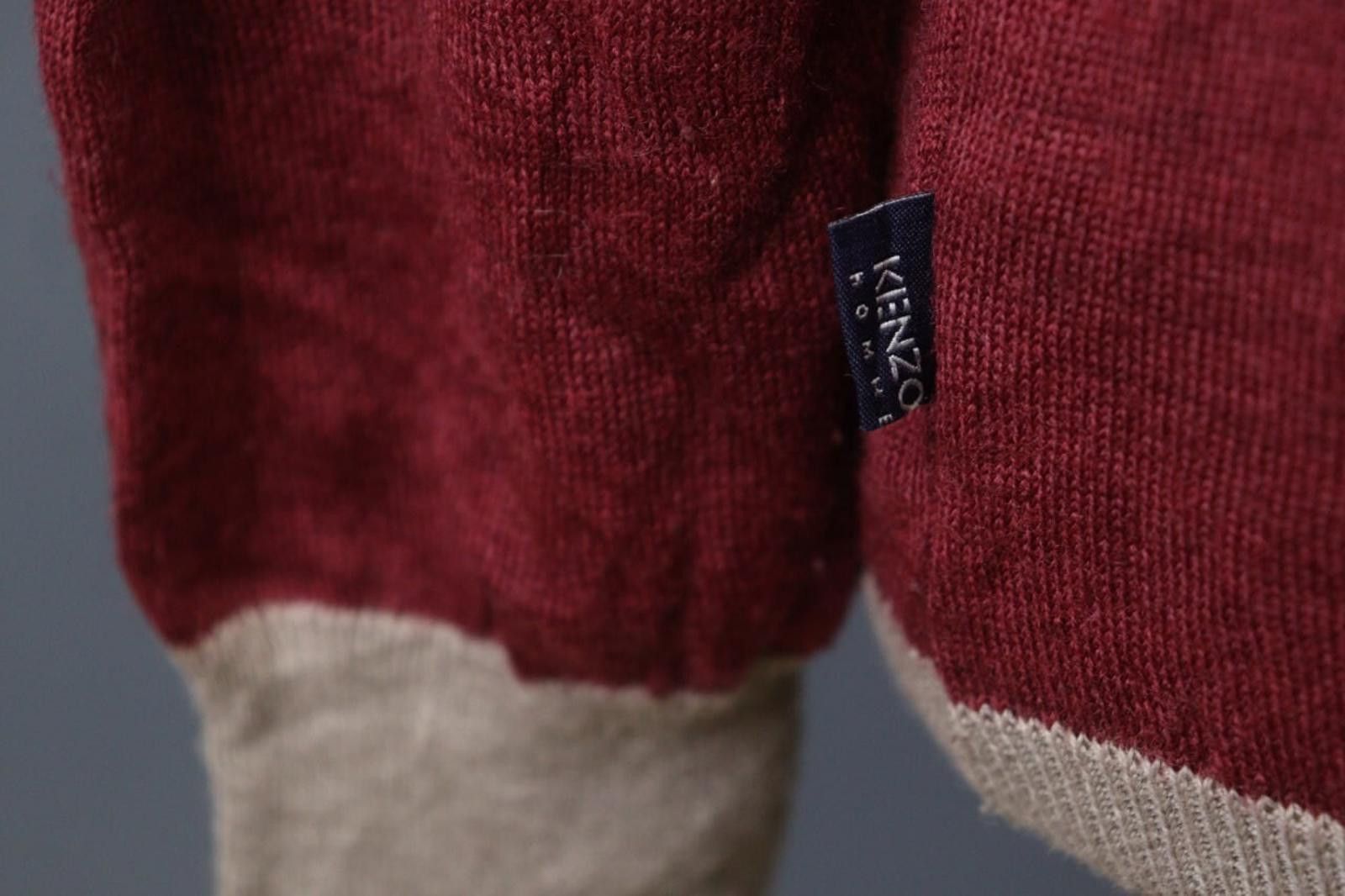 Kenzo Kenzo Red Wool Knitted Crew Pullover Sweater Size L Size L / US 10 / IT 46 - 10 Thumbnail