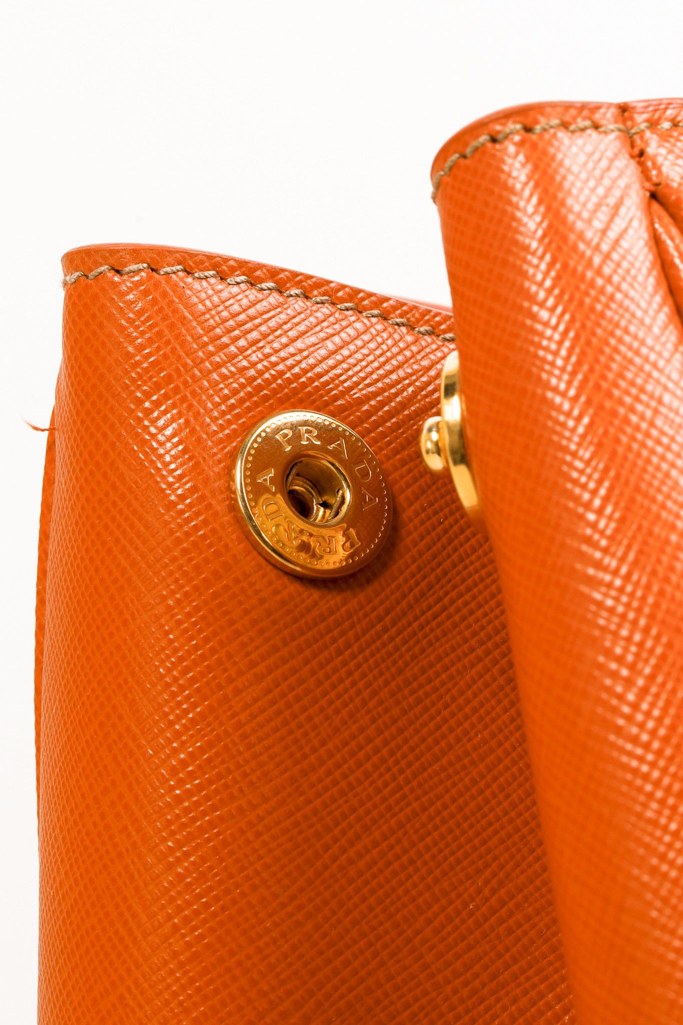 Prada Prada Orange Papaya Saffiano Lux Tote Bag BN1844 Size ONE SIZE - 11 Thumbnail