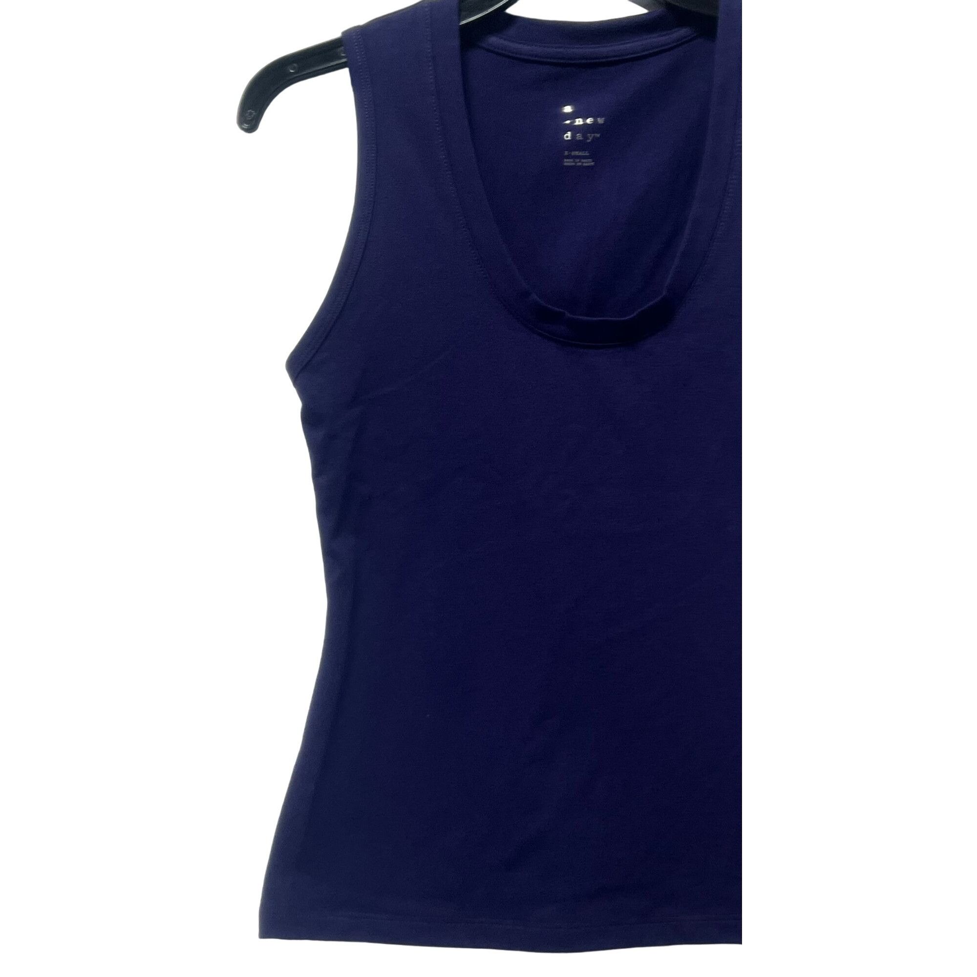 Other A New Day - Women's U-Neck Slim Fit Tank Top - Navy Blue - E Size XS / US 0-2 / IT 36-38 - 14 Thumbnail
