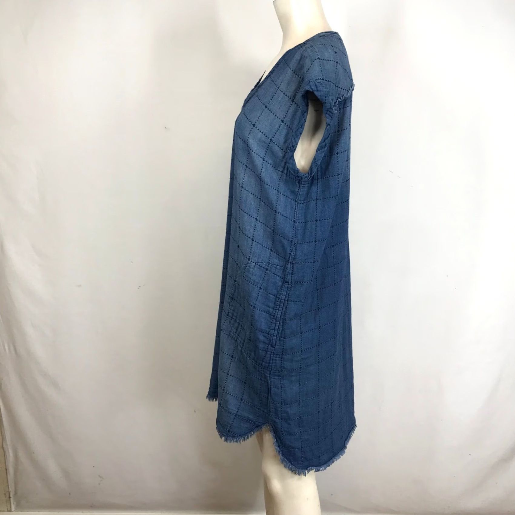 cloth and stone denim dress Size Medium with Magnolia Boutique Embellished Denim Dress with multicolor