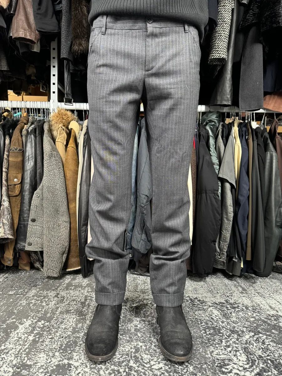 Dolce & Gabbana 2000s Dolce & Gabbana Grey Wool Stripped Pants Size US 34 / EU 50 - 1 Thumbnail