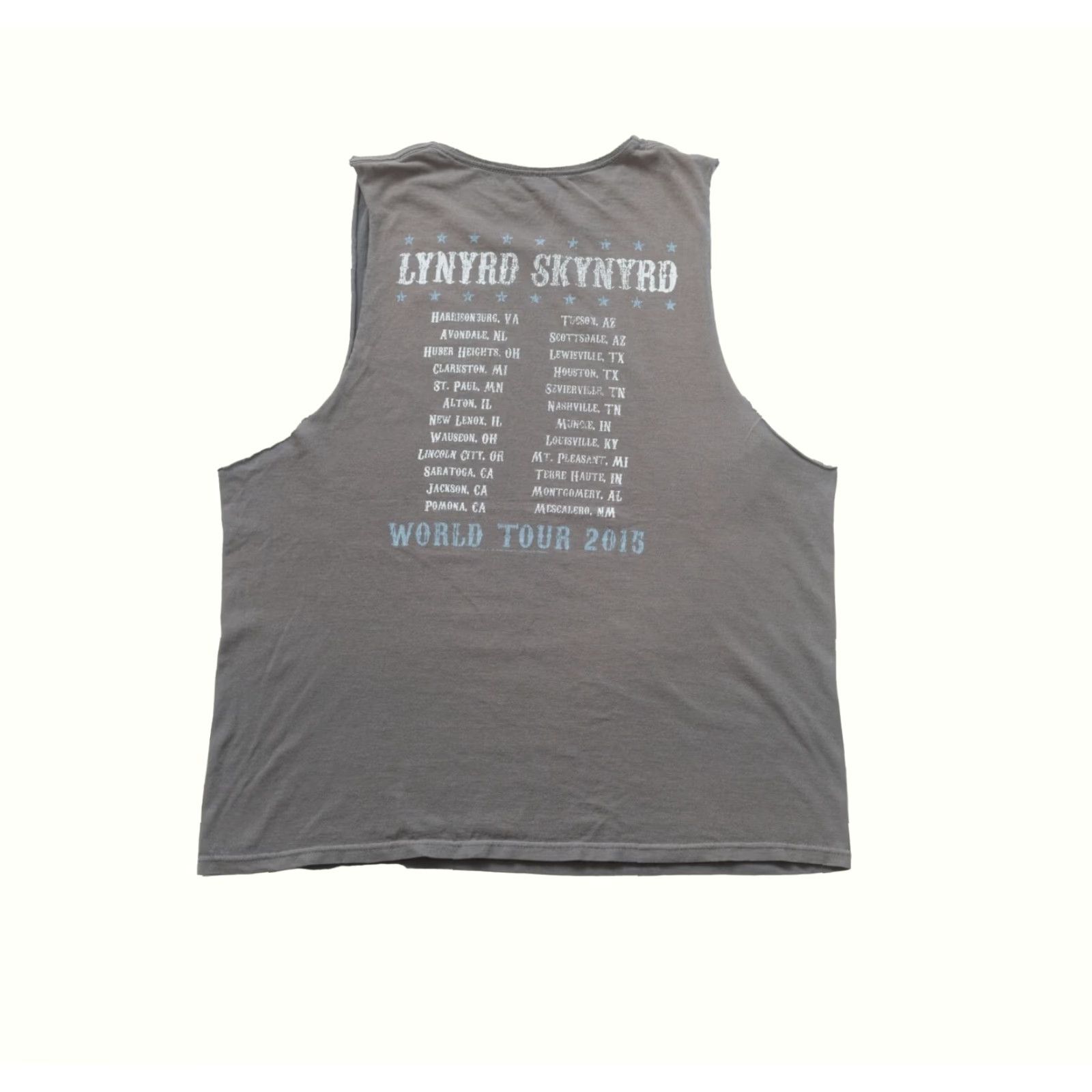 Vintage VINTAGE Lynyrd Skynyrd Music World Tour Rock VTG Gray Sleeveless T Shirt L Men Size Large Gray 2000s-2010s Size US L / EU 52-54 / 3 - 3 Thumbnail