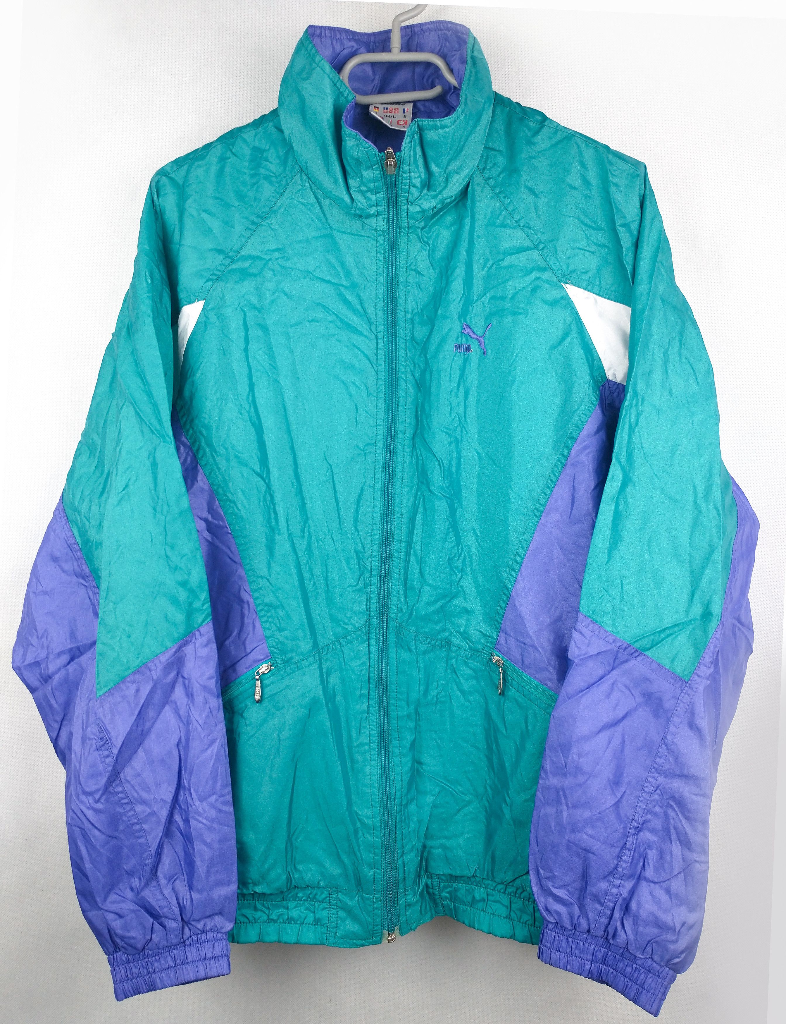 Puma Windbreaker Track Jacket Size US (M) L Green Purple Size US L / EU 52-54 / 3 - 1 Thumbnail