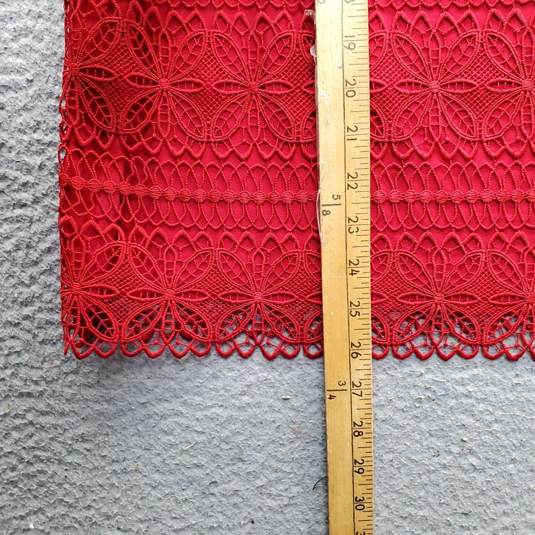 Talbots Talbots Blouse Womens L Red Floral Lace 3/4 Bell Sleeve Side Zip Vintage: No Size L / US 10 / IT 46 - 5 Thumbnail