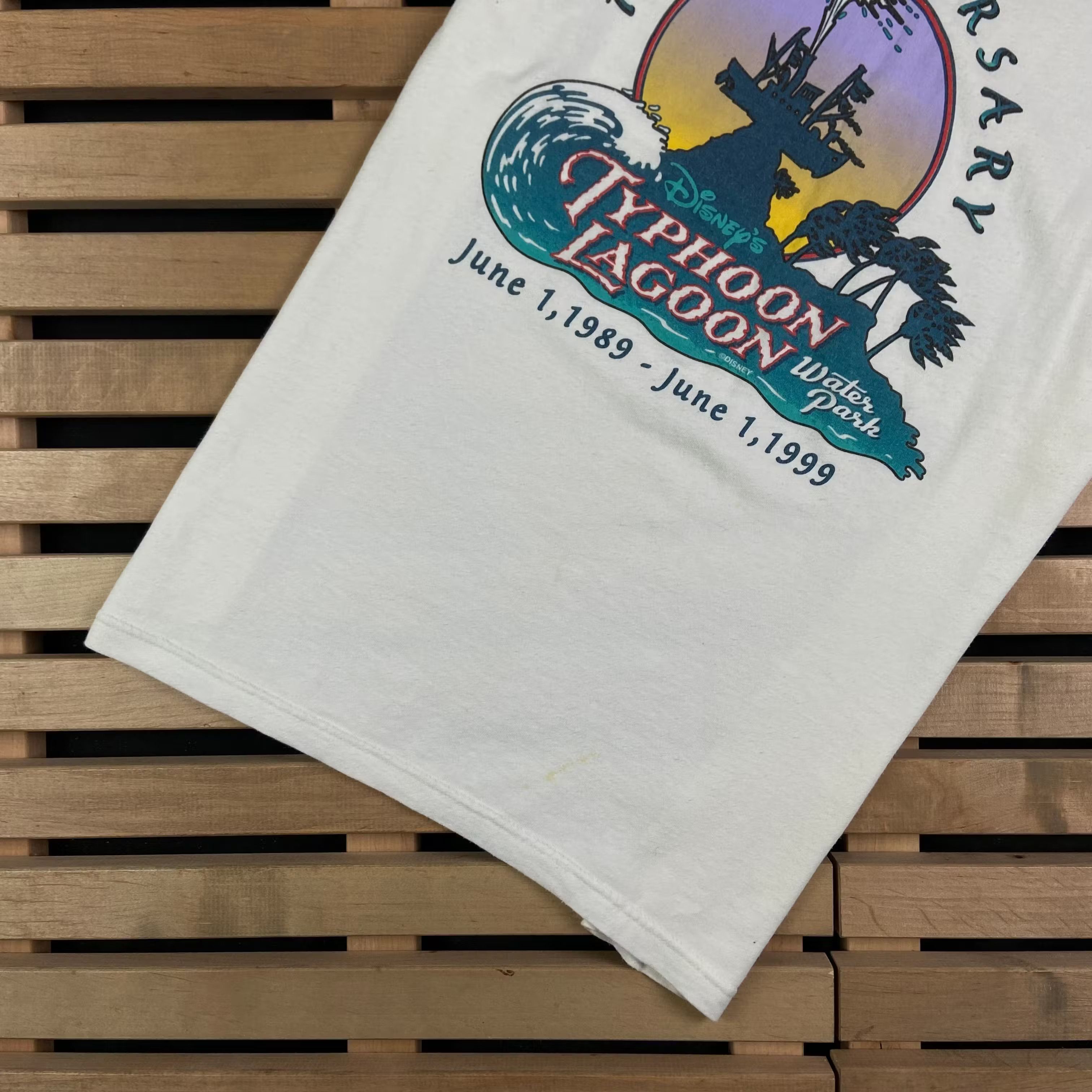 Disney × Vintage Mens Vintage T Shirt Disney Typhoon Lagoon 1989-1999 Size L Size US L / EU 52-54 / 3 - 3 Thumbnail