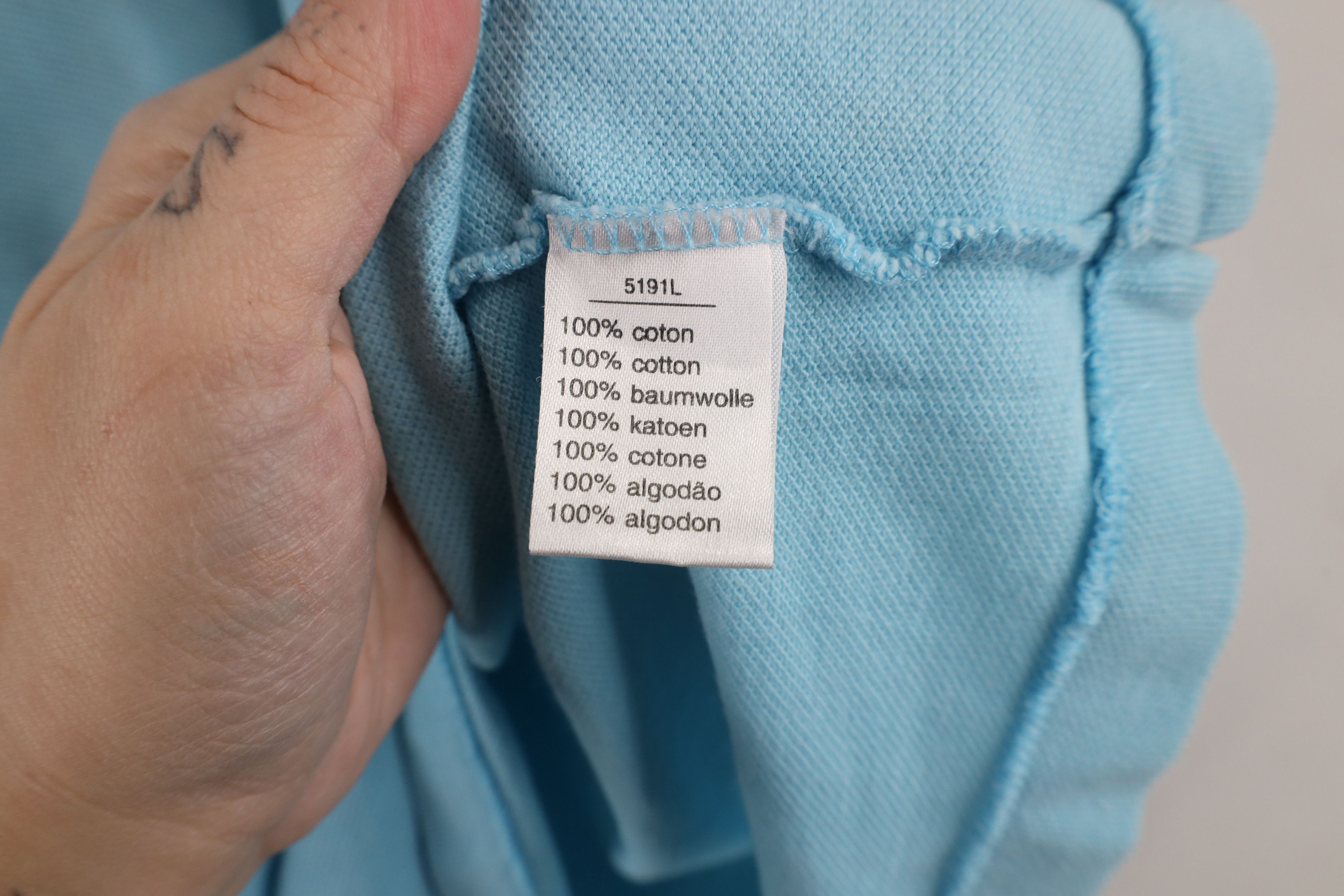 Lacoste × Vintage Lacoste Distressed Croc Logo Collared Golf Polo Shirt Blue Size US L / EU 52-54 / 3 - 9 Thumbnail