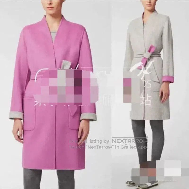 Max Mara MaxMara Pink Wool Blend Women's Coat . Size L / US 10 / IT 46 - 9 Thumbnail