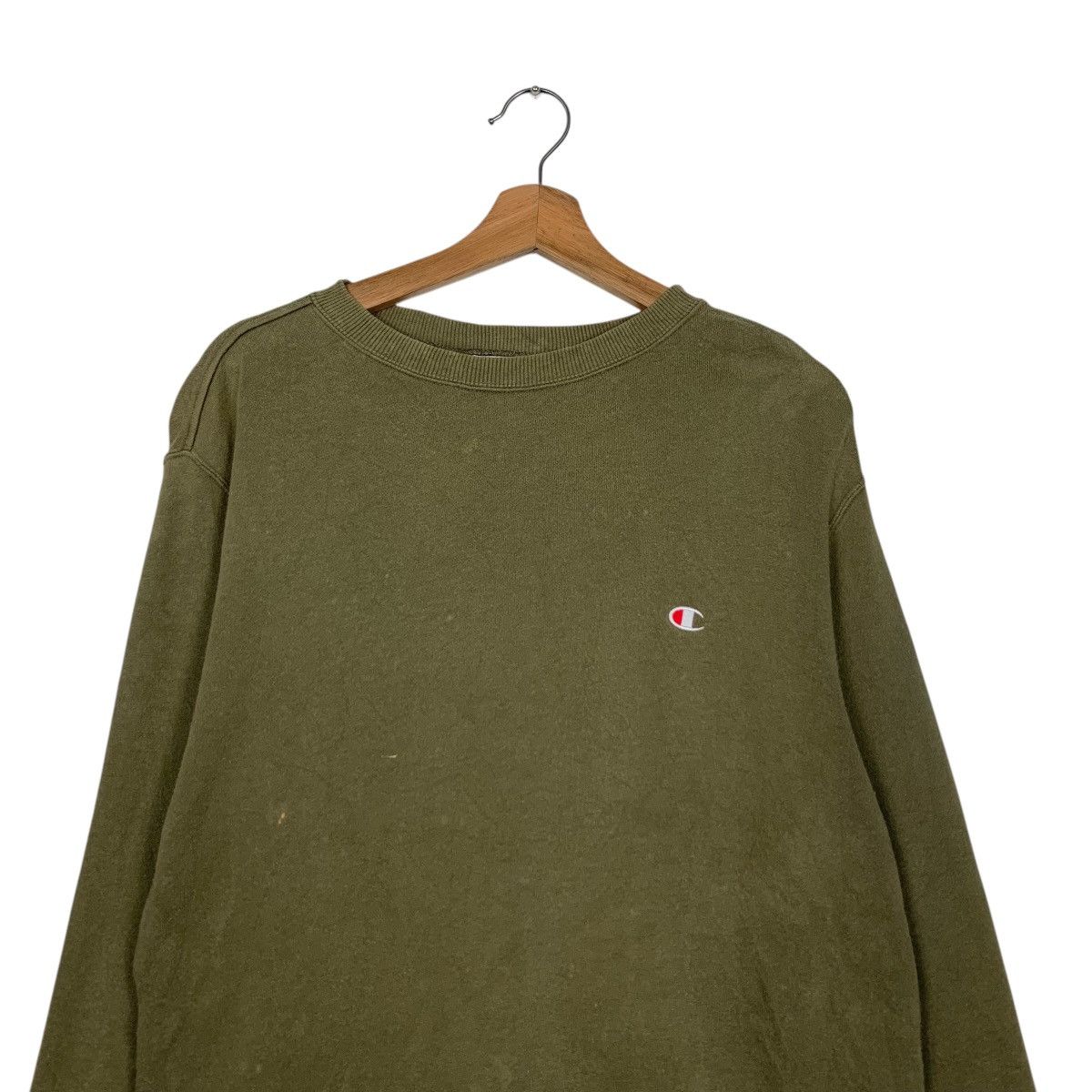 Japanese Brand CHAMPION Olive Green Crewneck Sweatshirt #2635-C118 Size US L / EU 52-54 / 3 - 2 Thumbnail