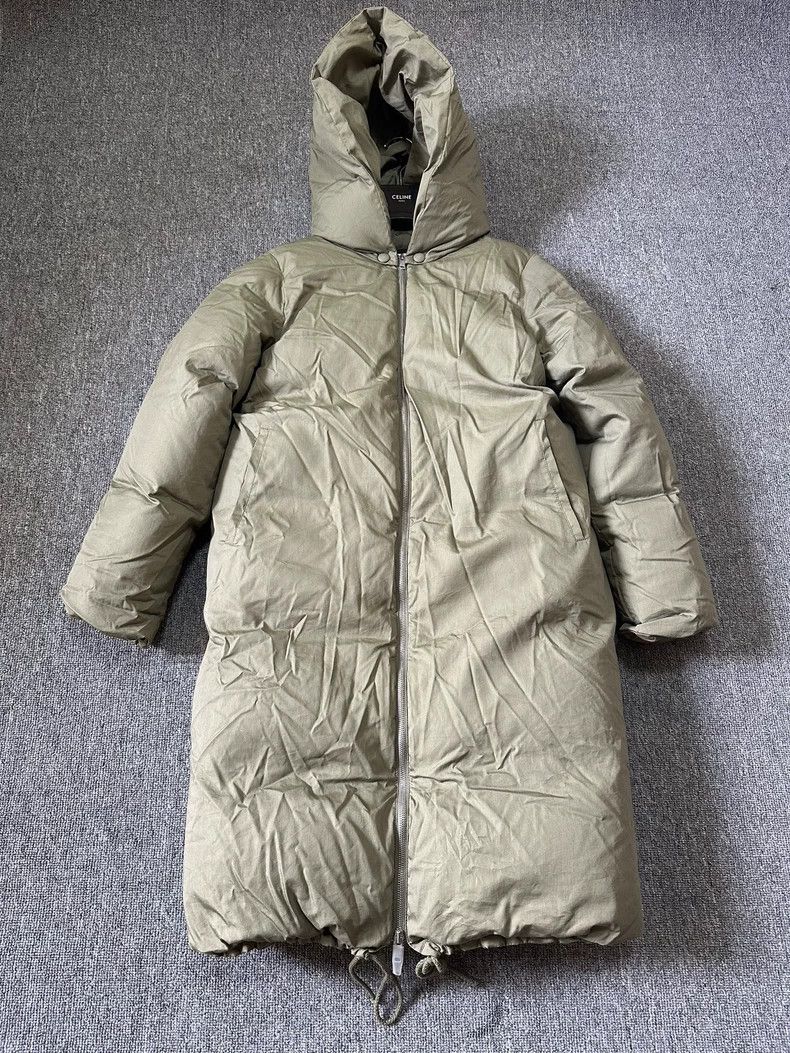 Celine celine size 34 Avocado Army Green Long Down Jacket 2502-Nex Size US M / EU 48-50 / 2 - 1 Thumbnail