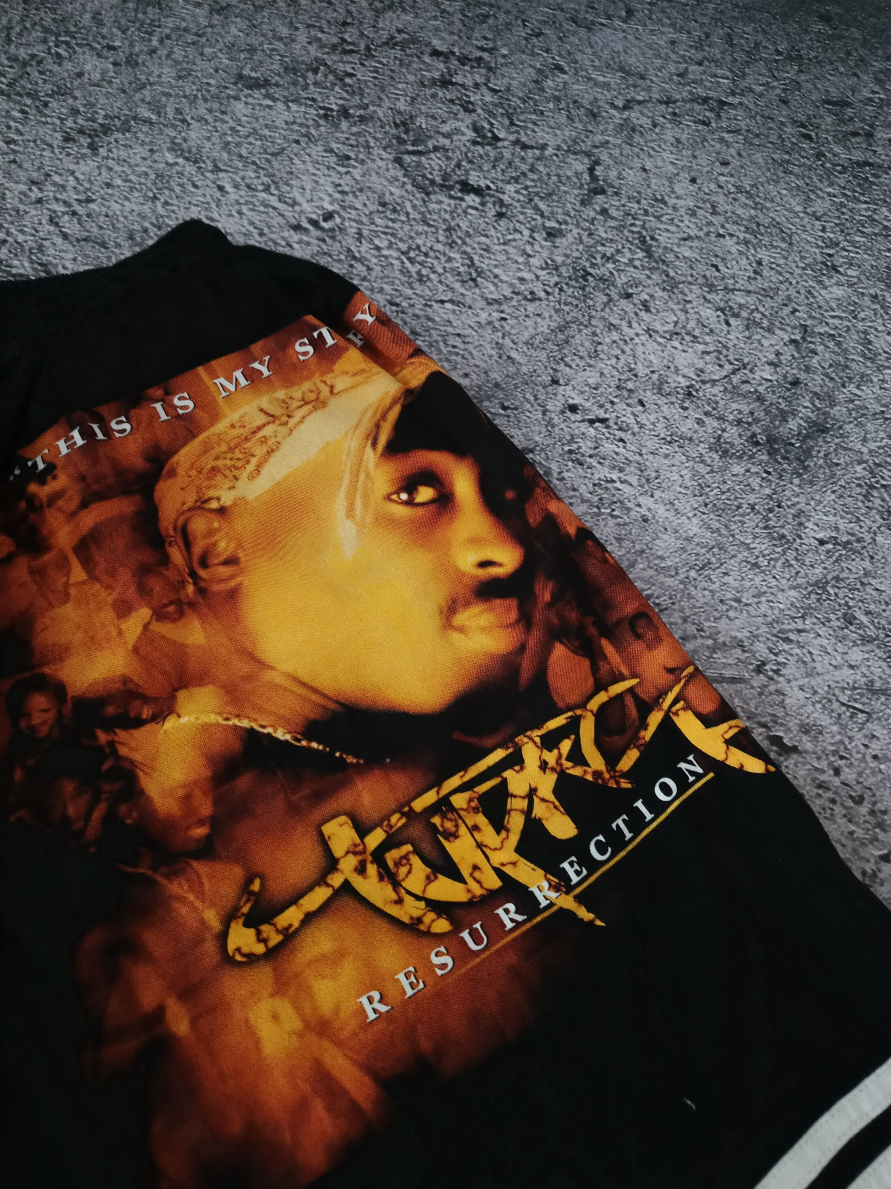 Vintage Tupac Rap sweatpants shorts Size US 34 / EU 50 - 2 Thumbnail
