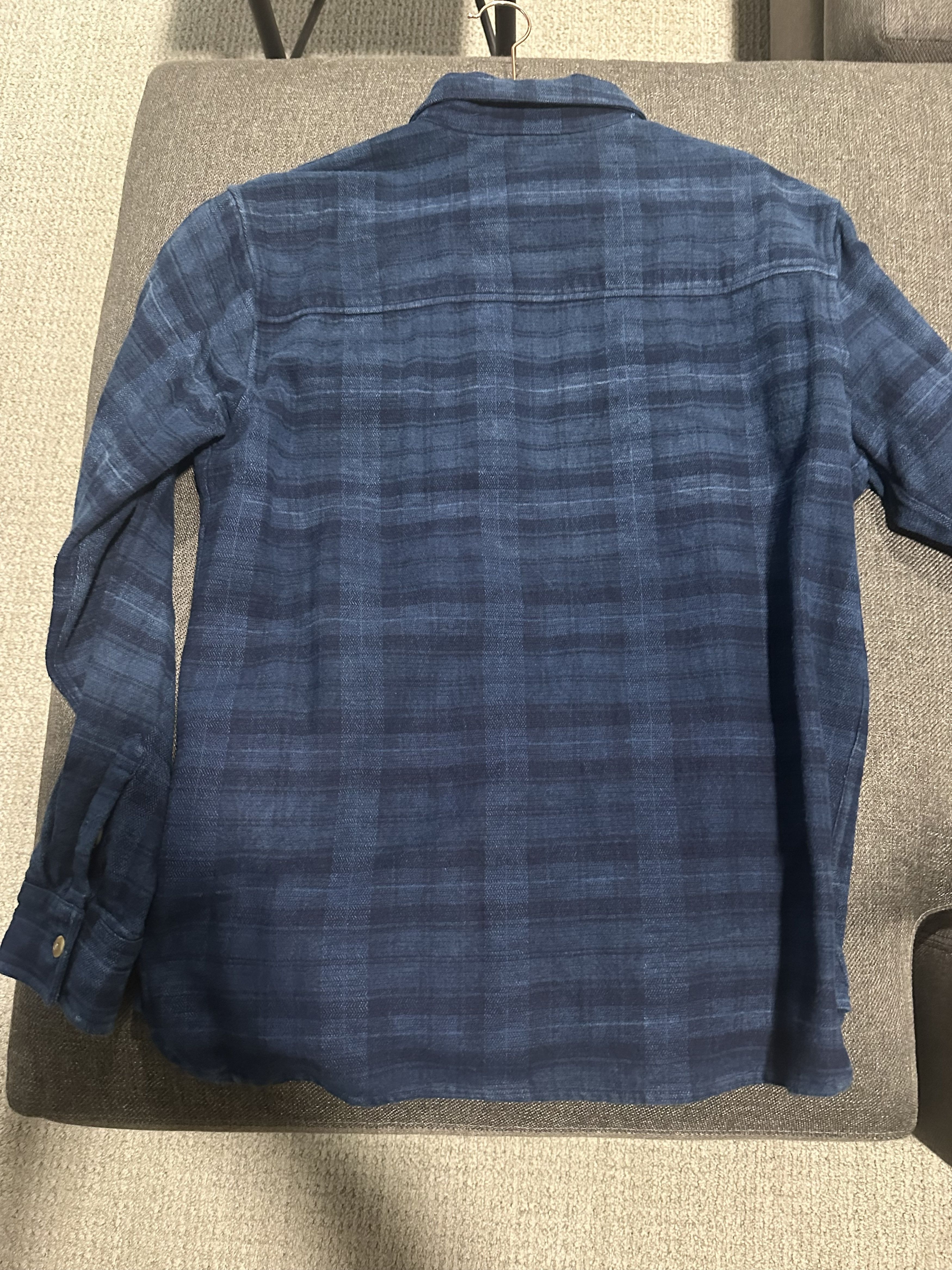 3sixteen Overdyed Indigo Plaid Utility Shirt Size US XL / EU 56 / 4 - 4 Thumbnail