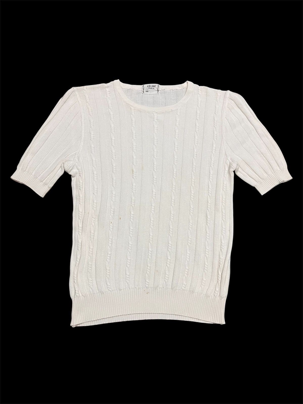 Celine Vintage 80s Celine Knitted Top Size ONE SIZE - 2 Thumbnail