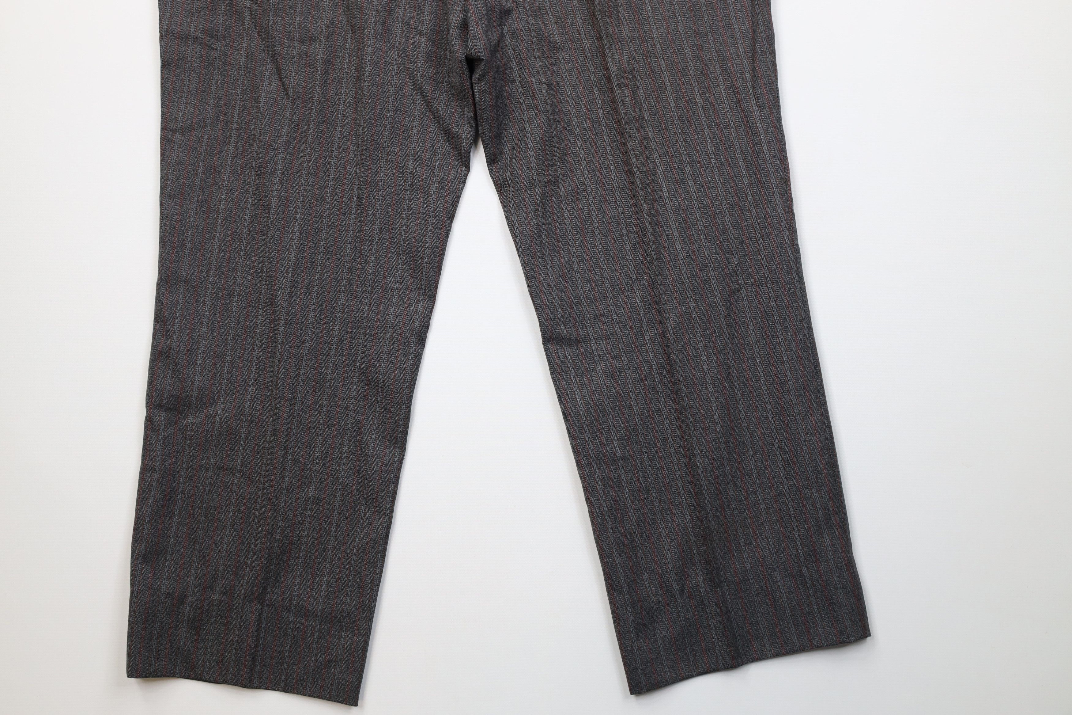 Vintage Vintage 60s Streetwear Wool Striped Wide Leg Chino Pants USA Size US 42 / EU 58 - 13 Thumbnail