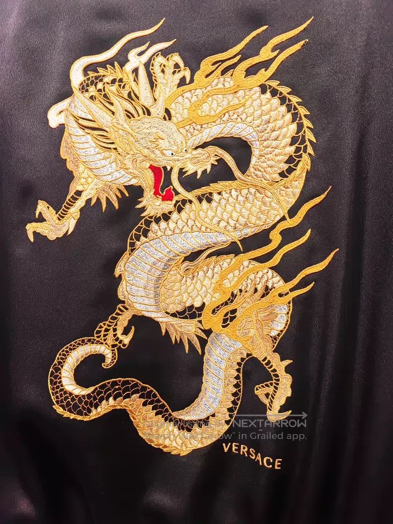 Versace Versace Medusa dragon gold thread embroidered jacket jacke Size US L / EU 52-54 / 3 - 6 Thumbnail