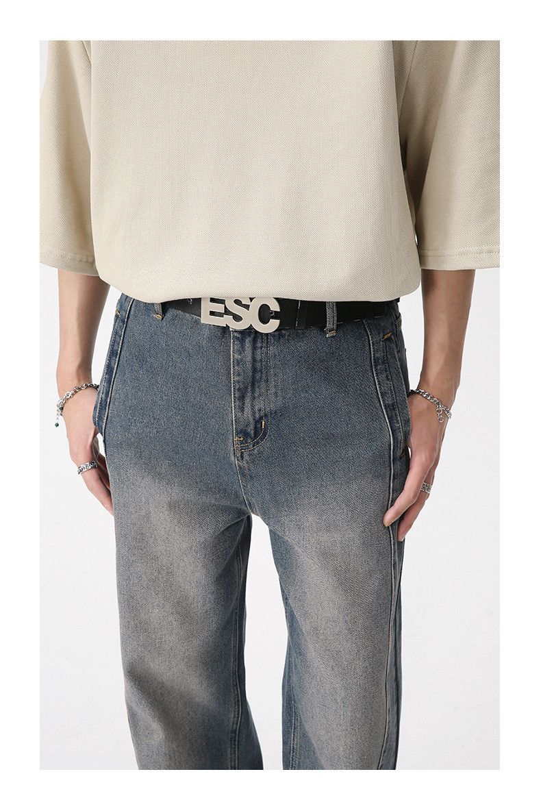 Japanese Brand × Jean Retro straight-leg distressed side pocket casual jeans Size US 32 / EU 48 - 5 Thumbnail