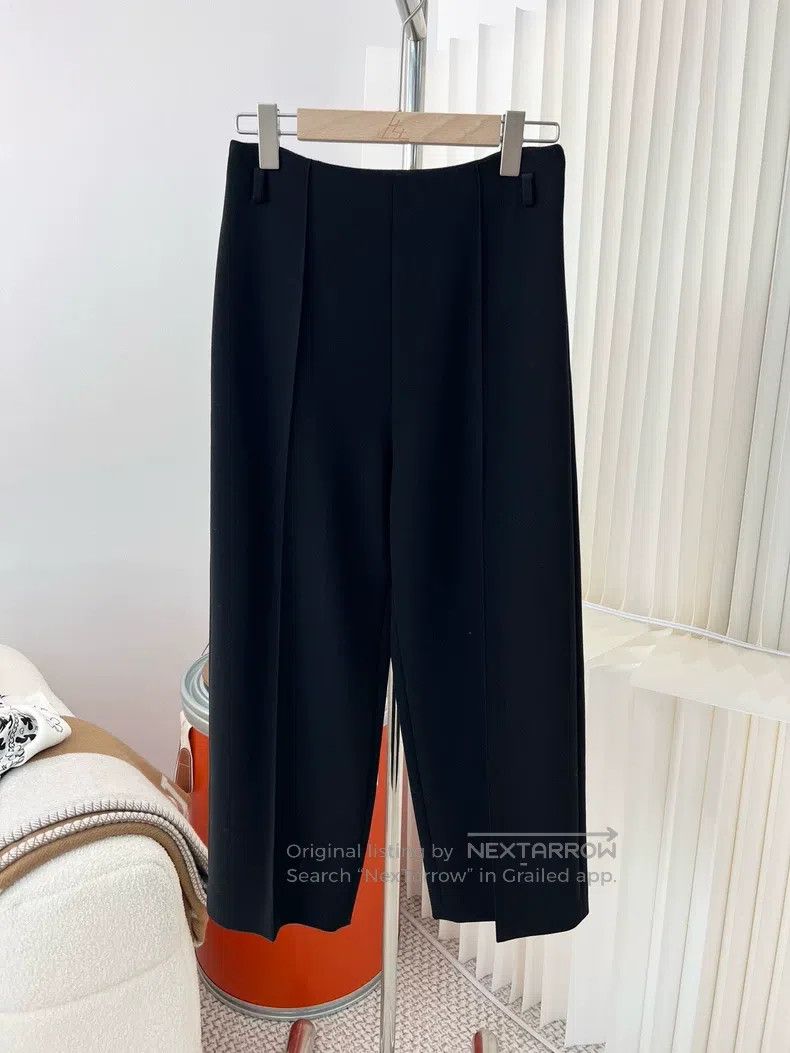 Hermes Hermes Black high-waisted wide-leg pants Size 24" / US 00 / IT 34 - 5 Thumbnail