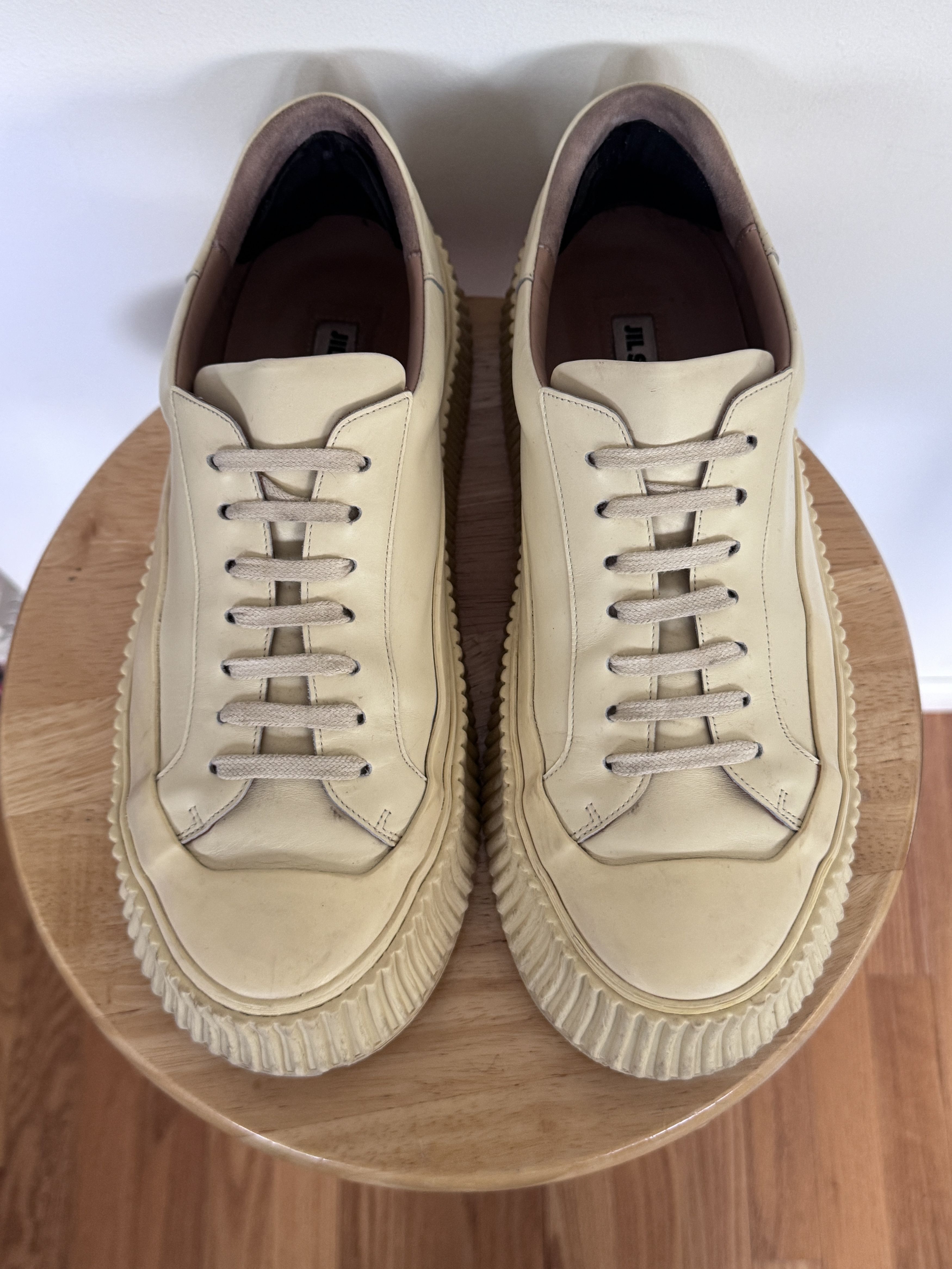 Jil Sander Jil Sander Agnellato Sneaker EU 42 US 9 Light Yellow Size US 9 / EU 42 - 8 Thumbnail