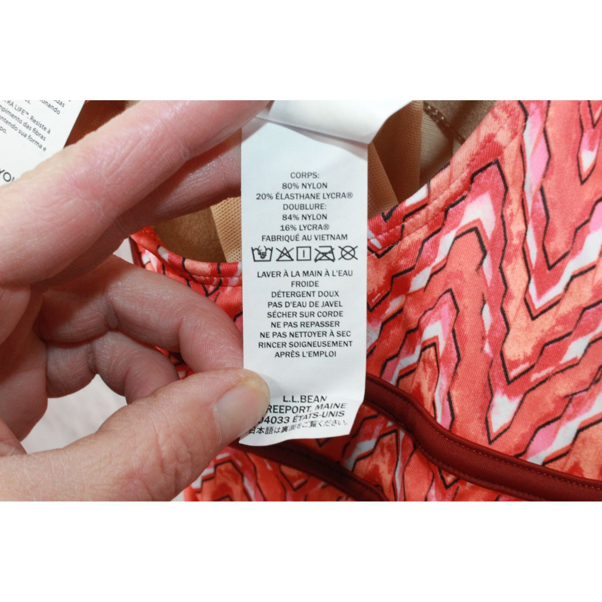 L.L. Bean LL Bean Women's Tankini Swimsuit Top Lined Cups Print Size S / US 4 / IT 40 - 9 Thumbnail
