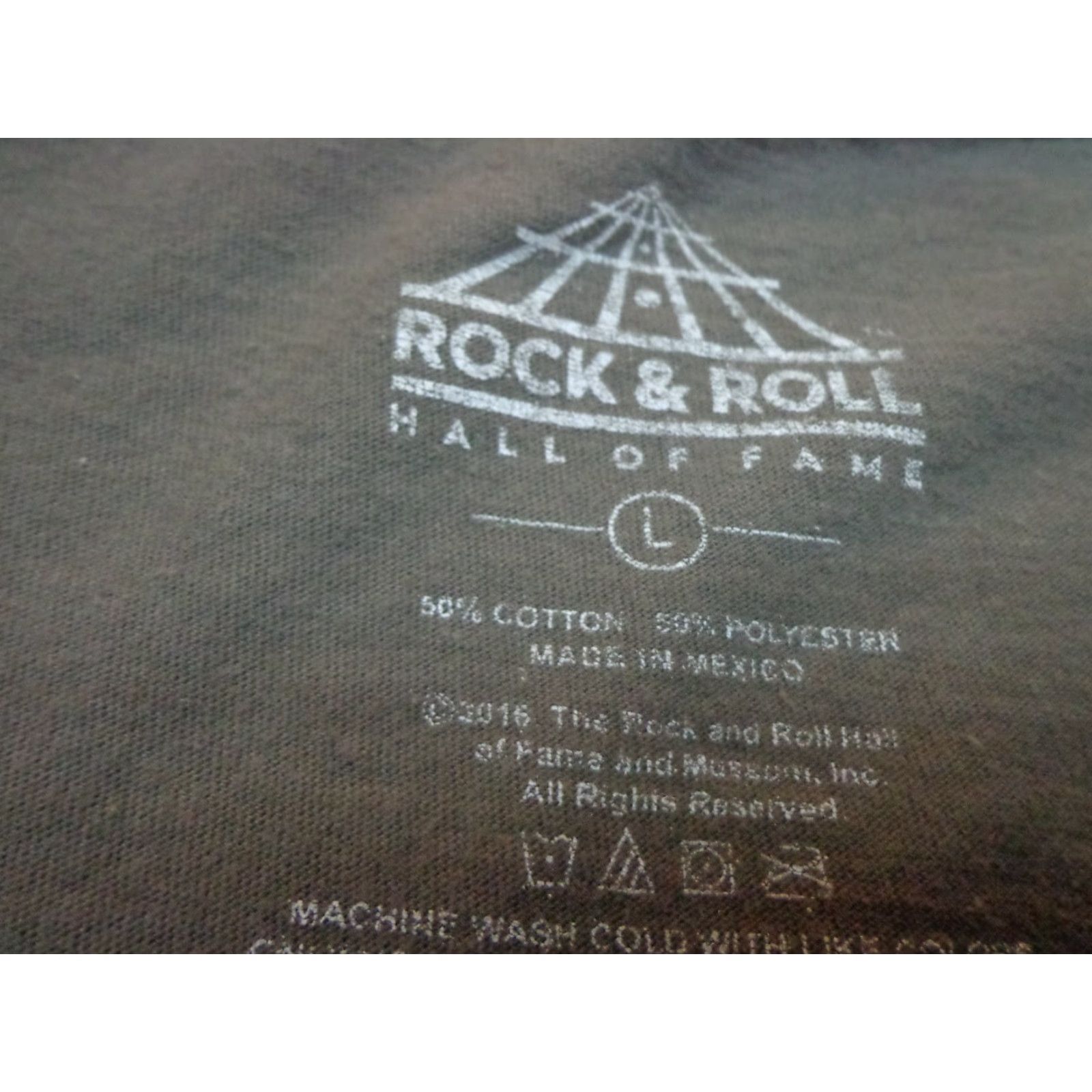 Vintage Rock & Roll Hall Of Fame Gray Graphic T-Shirt Size Large Mens Regular Short Sleeve Crew Neck Cotton Blend Logo Vintage:No Size US L / EU 52-54 / 3 - 3 Thumbnail