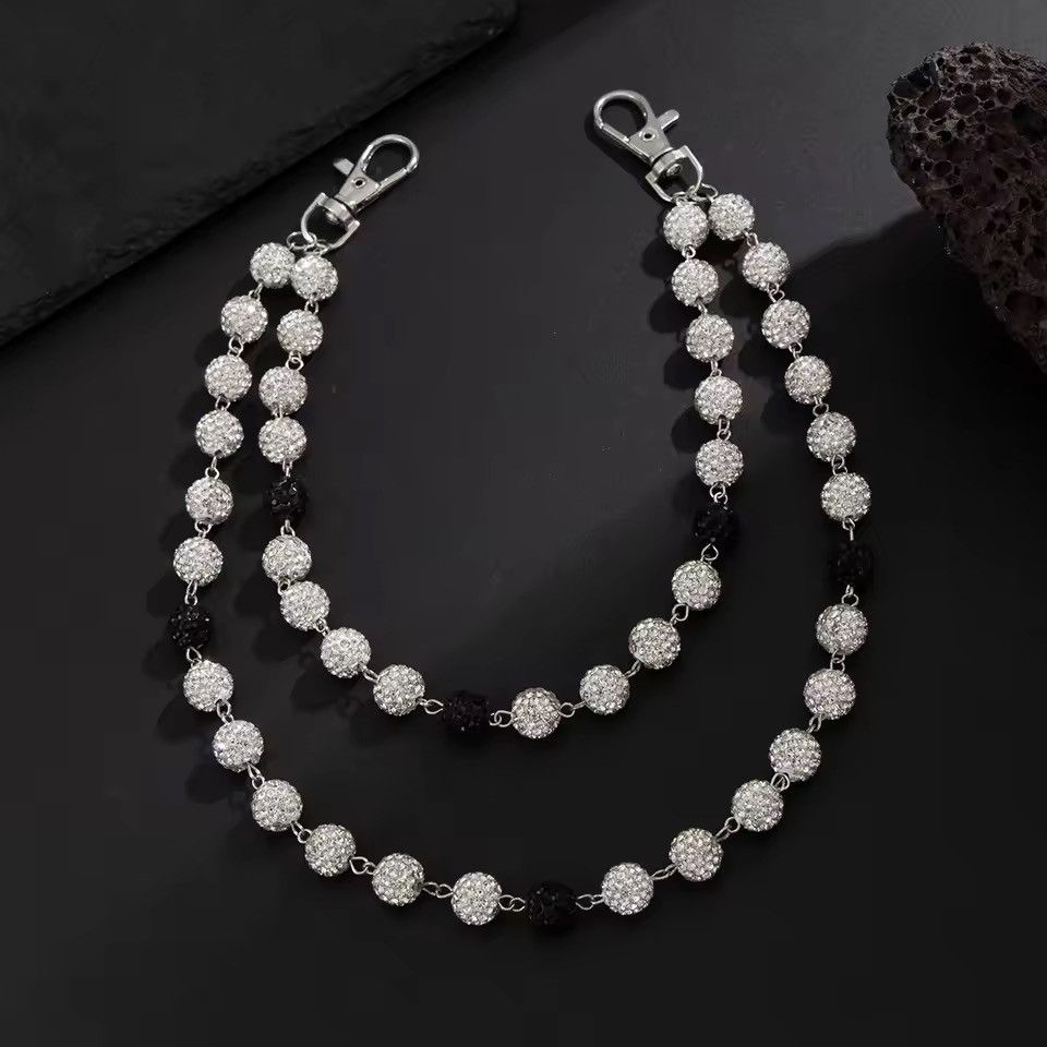 Jewelry Black and Silver Beaded Chain | Double Layered Size ONE SIZE - 3 Thumbnail