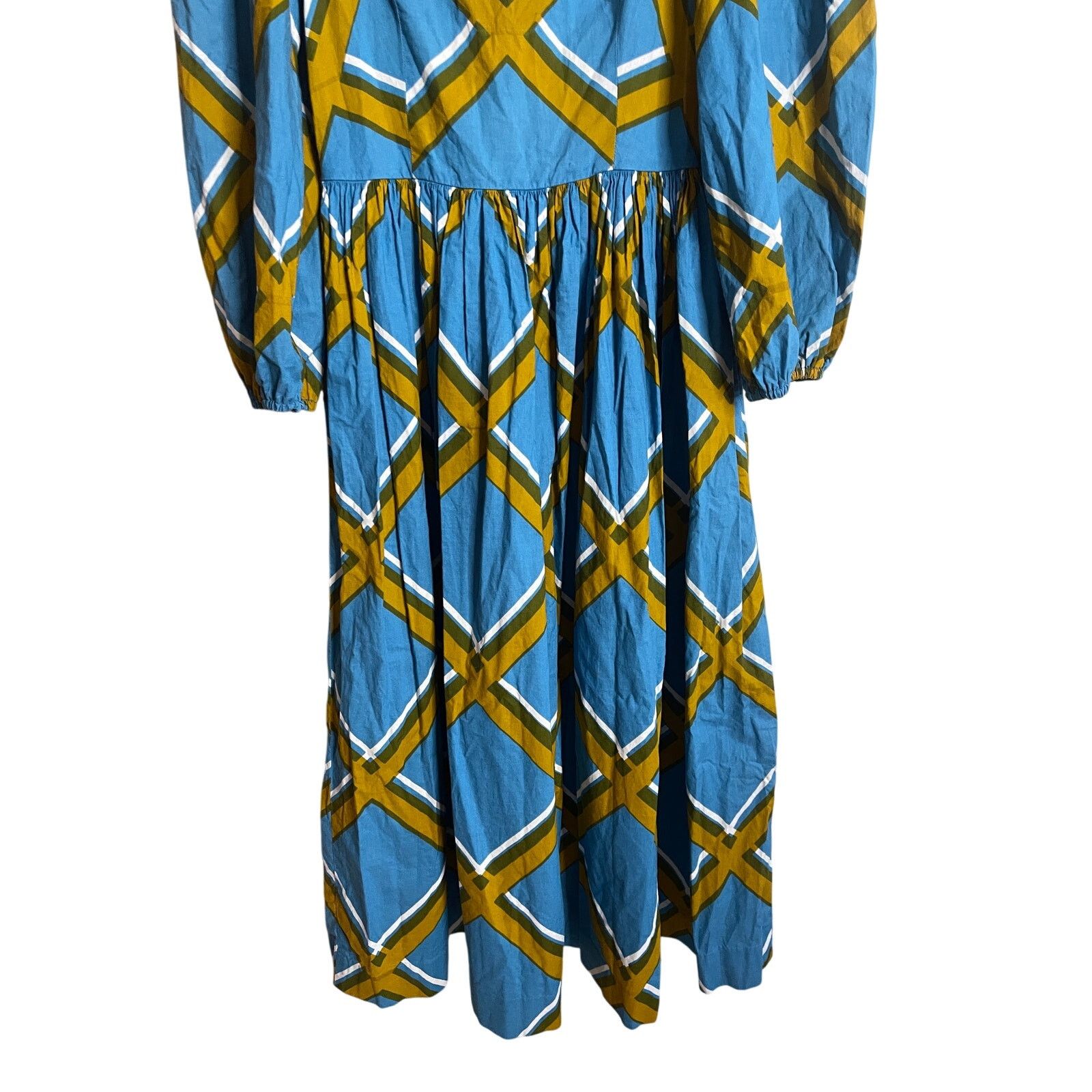 Marimekko Vintage 1972 Marimekko Grid Pattern Cotton Maxi Dress Size XL / US 12-14 / IT 48-50 - 9 Thumbnail