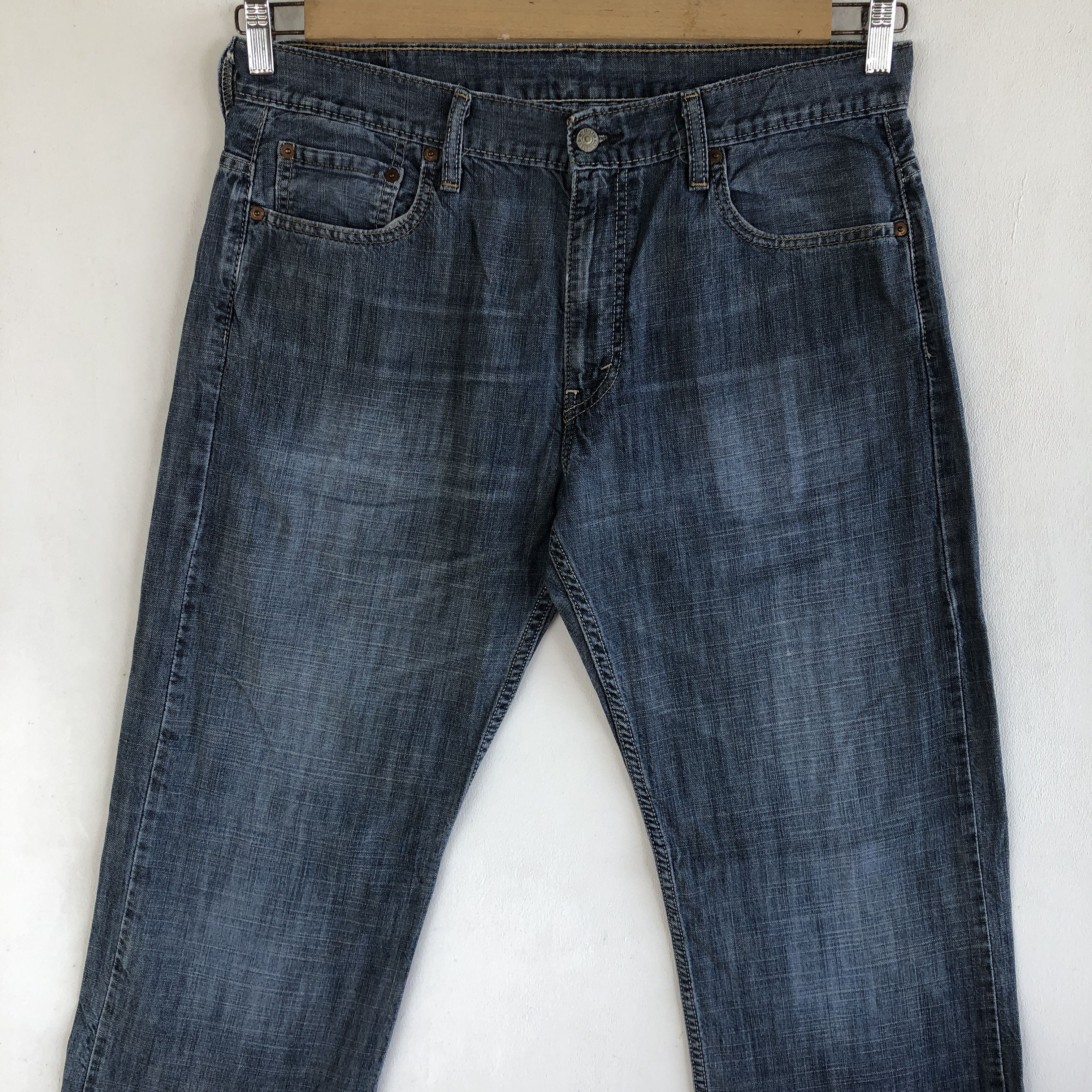 Levi's Crazy Y2K Baggy Levi's 569 Jeans Dark Blue Levis Cyber Denim Size US 34 / EU 50 - 4 Thumbnail