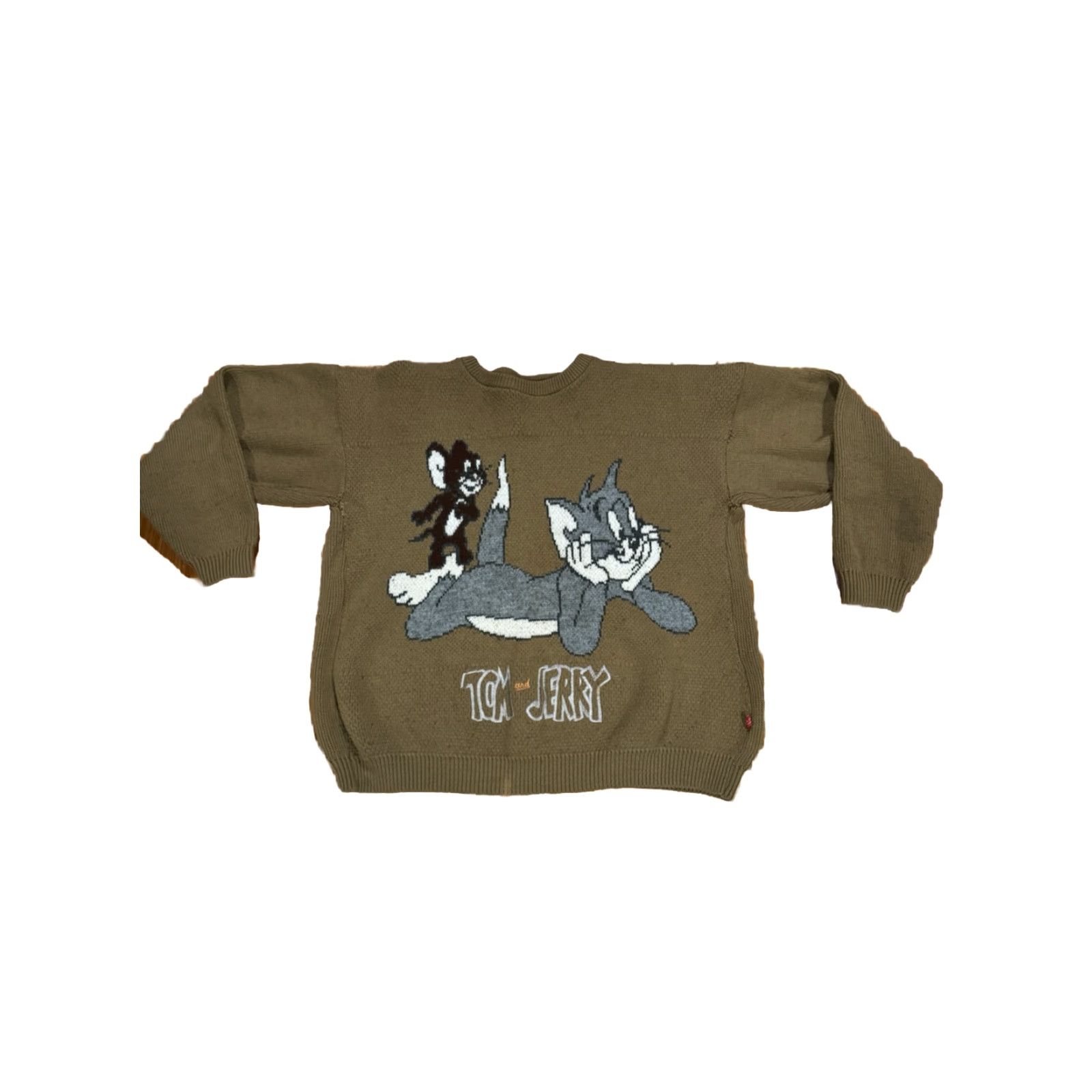 Vintage VINTAGE Iceberg Tom & Jerry Wool Acrylic Knit Sweater VTG 90 Cartoon Turner Italy XL Beige Mens Crew Neck Pullover Knit Wool Beig e Tom Jerry Size US XL / EU 56 / 4 - 2 Thumbnail