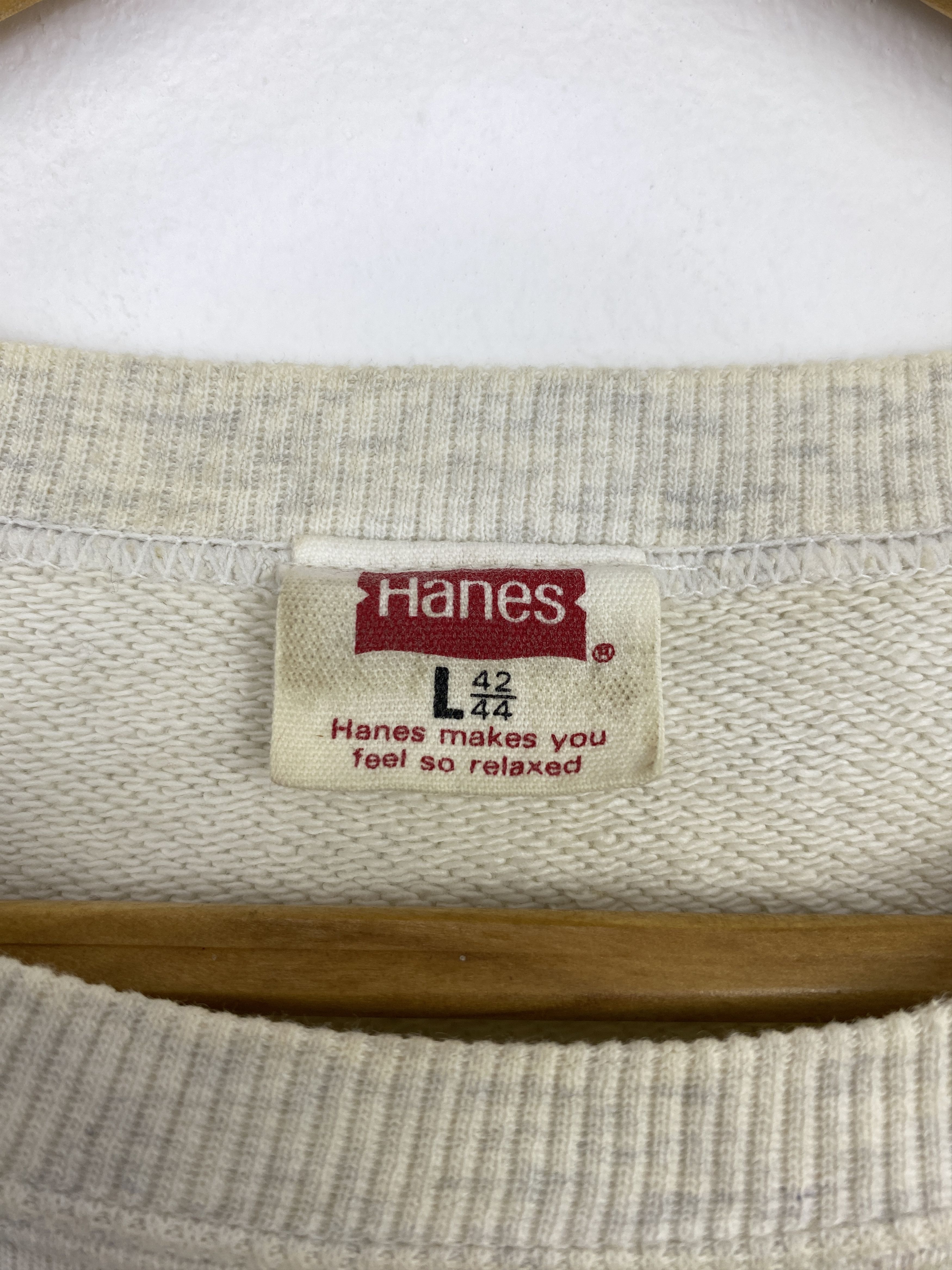 Hanes Vintage 90s Hanes Spell Out Crewneck Sweatshirt SH0479 Size US L / EU 52-54 / 3 - 5 Thumbnail