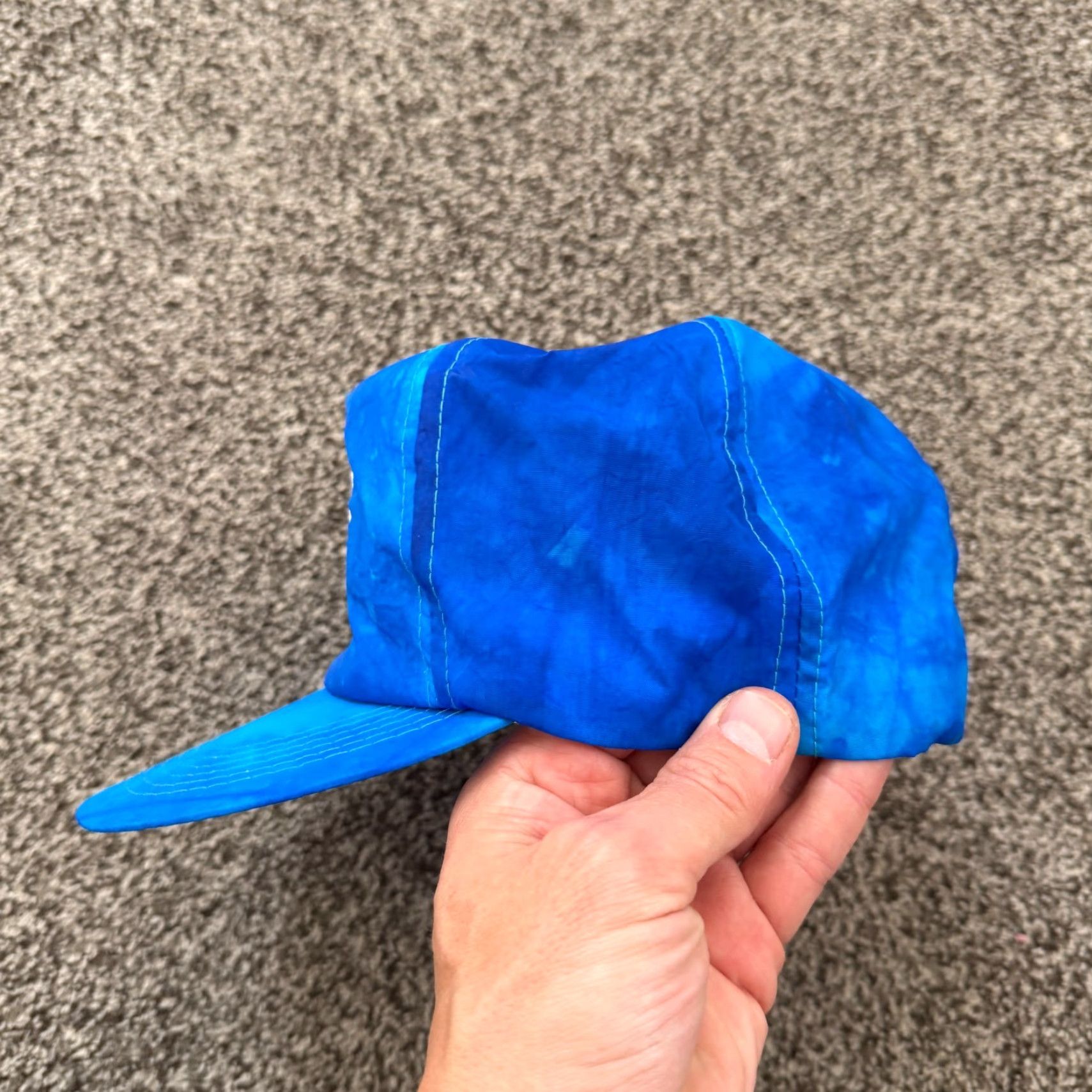 Camel VINTAGE Camel Snapback Hat Mens Adjustable Blue Tie Dye 90s Pattern Size ONE SIZE - 5 Thumbnail